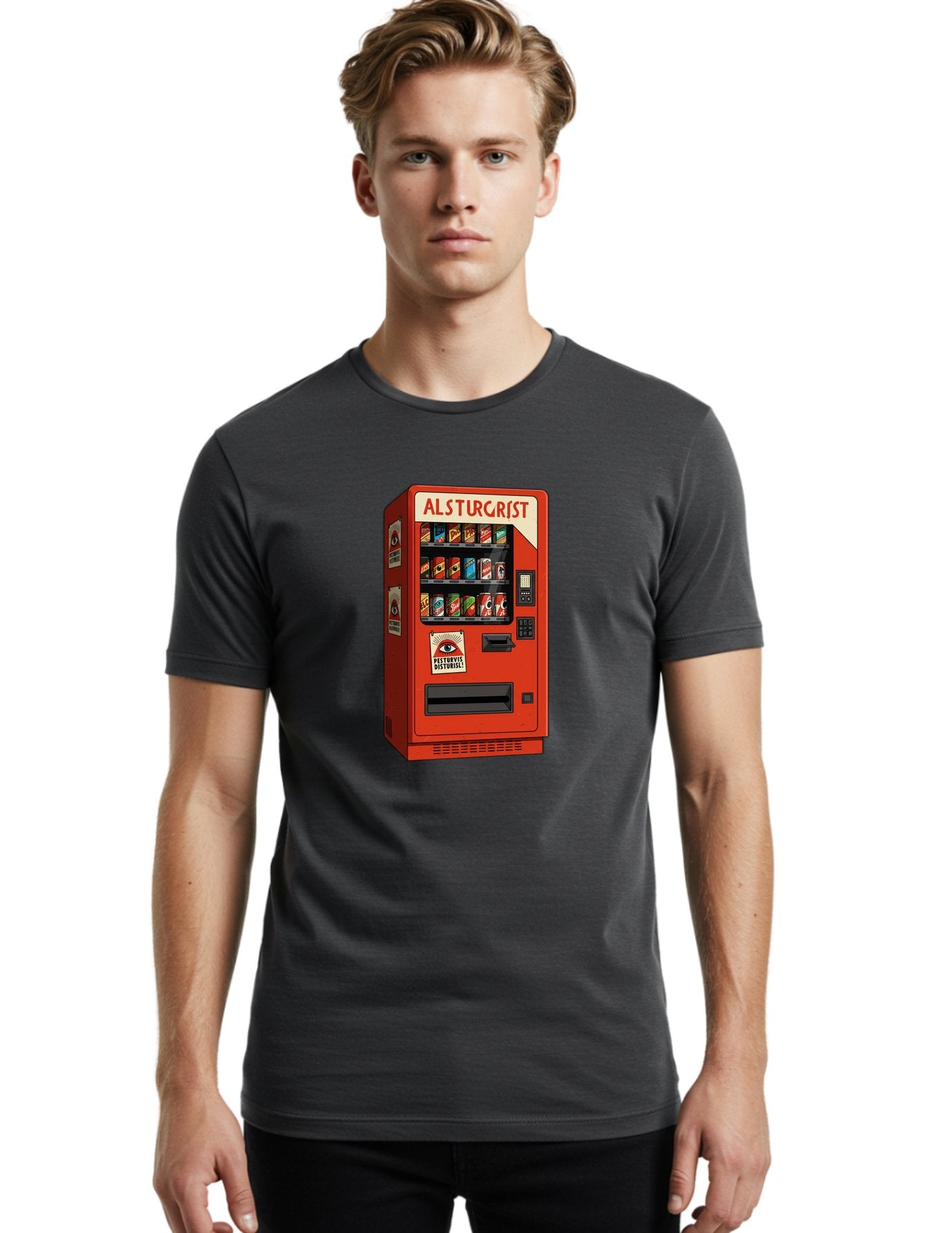 Alsturgrist-Vending-Machine Men'S Graphic Tee, 100% Cotton, Comfortable Casual Summer Wear, Machine Washable, Vintage Camera, Old Camera, Antique Camera, Black Camera, Classic Photography, Photography Equipment, Nostalgic Device, Film Camera, Baj933 27