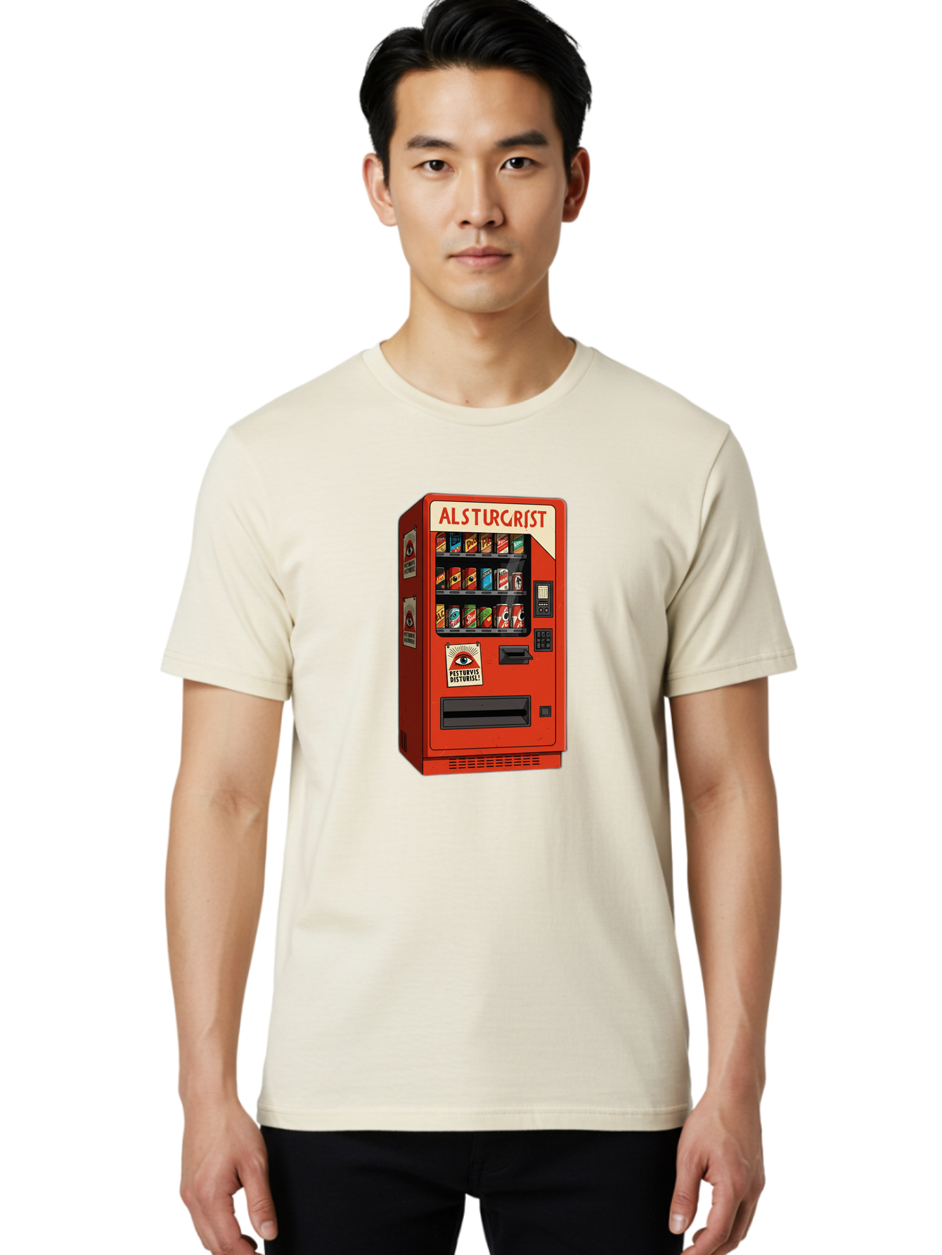 Alsturgrist-Vending-Machine Men'S Graphic Tee, 100% Cotton, Comfortable Casual Summer Wear, Machine Washable, Vintage Camera, Old Camera, Antique Camera, Black Camera, Classic Photography, Photography Equipment, Nostalgic Device, Film Camera, Baj933 12