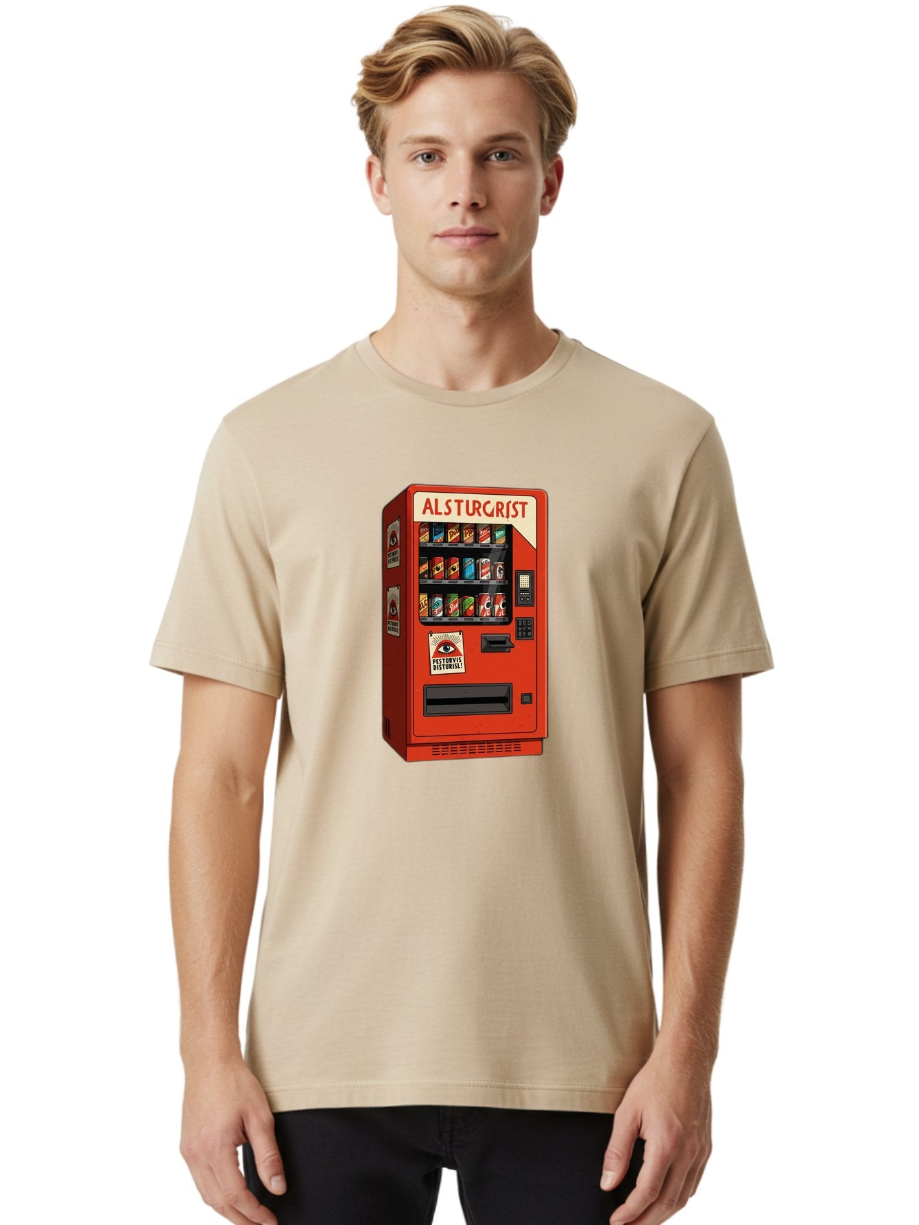 Alsturgrist-Vending-Machine Men'S Graphic Tee, 100% Cotton, Comfortable Casual Summer Wear, Machine Washable, Vintage Camera, Old Camera, Antique Camera, Black Camera, Classic Photography, Photography Equipment, Nostalgic Device, Film Camera, Baj933 26