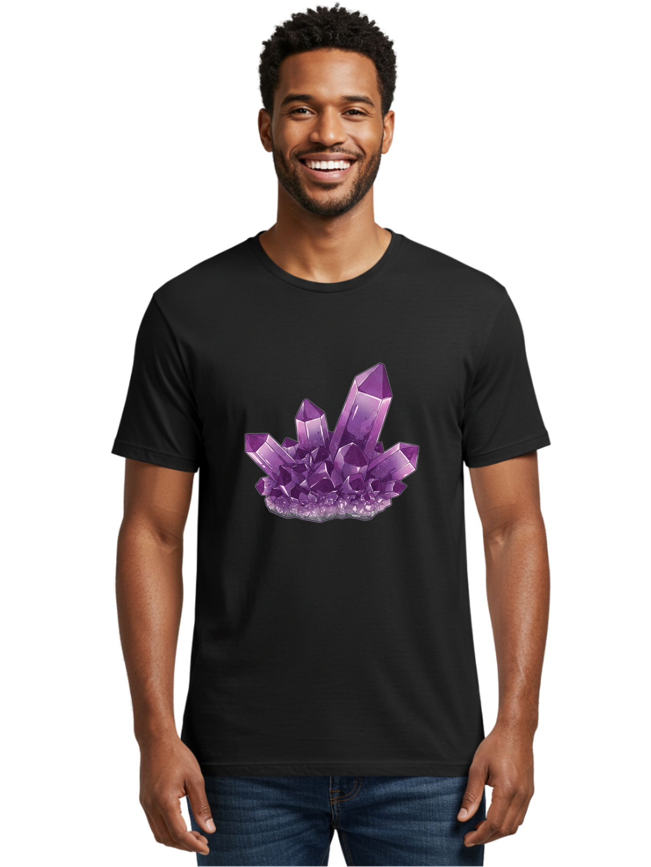Amethyst-Cluster Men'S Graphic Tee, 100% Cotton, Comfortable Casual Summer Wear, Machine Washable, Vintage Camera, Old Camera, Antique Camera, Black Camera, Classic Photography, Photography Equipment, Nostalgic Device, Film Camera, Camera Art Baj934