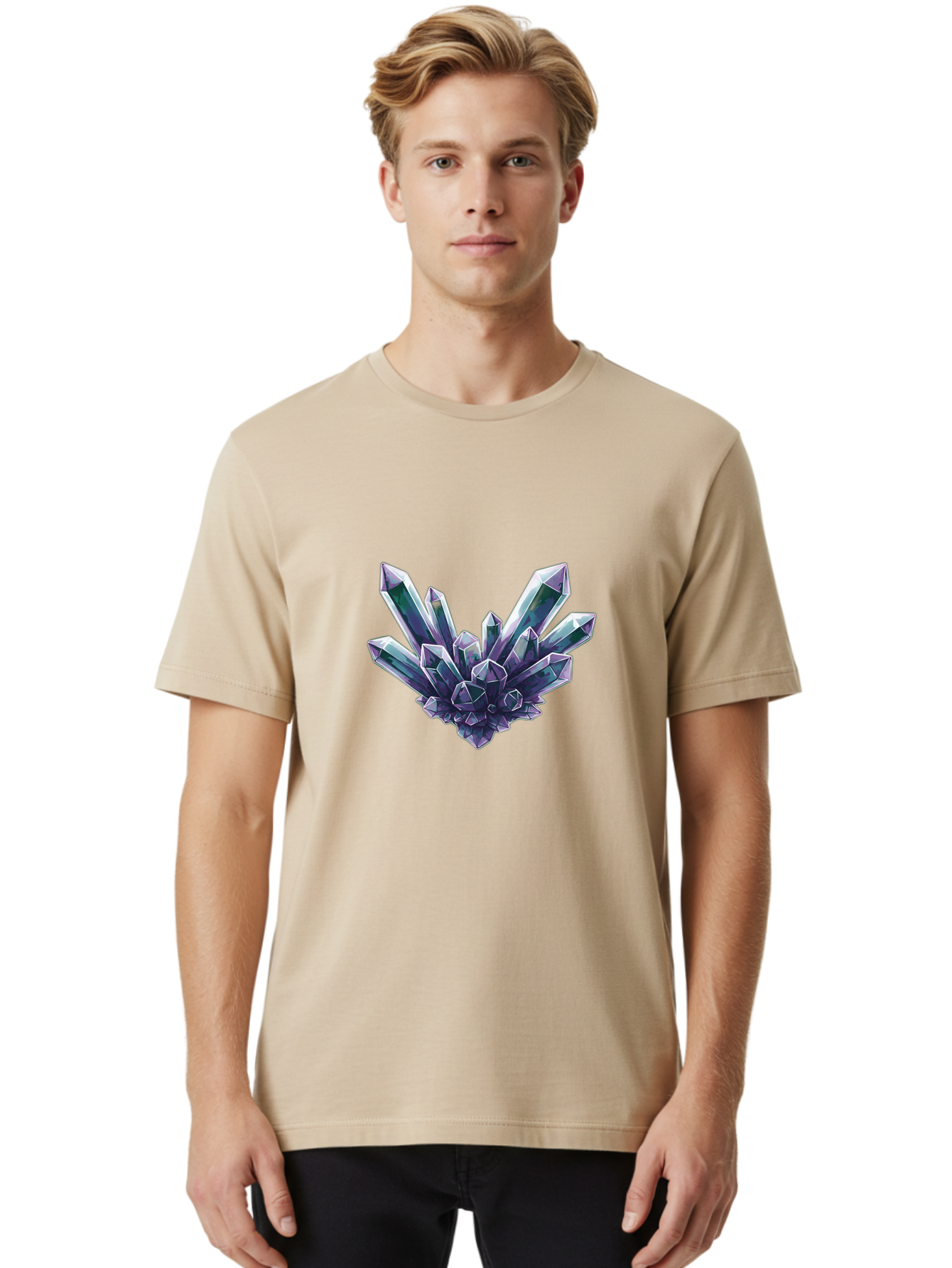 Amethyst-Crystal-Cluster-1 Men'S Graphic Tee, 100% Cotton, Comfortable Casual Summer Wear, Machine Washable, Vintage Camera, Old Camera, Antique Camera, Black Camera, Classic Photography, Photography Equipment, Nostalgic Device, Film Camera, Baj935 22