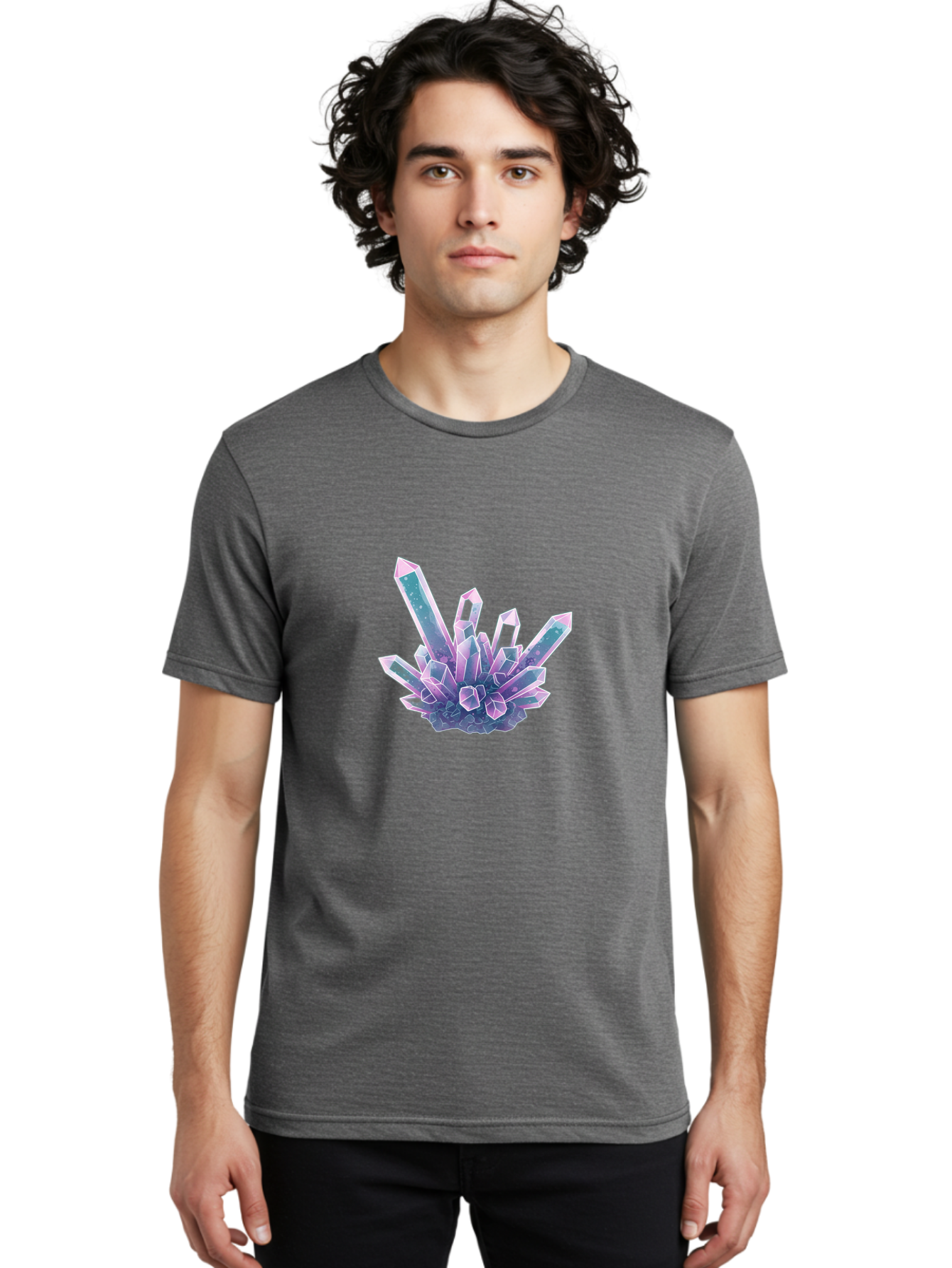 Amethyst-Crystal-Cluster Men'S Graphic Tee, 100% Cotton, Comfortable Casual Summer Wear, Machine Washable, Vintage Camera, Old Camera, Antique Camera, Black Camera, Classic Photography, Photography Equipment, Nostalgic Device, Film Camera, Baj936 26