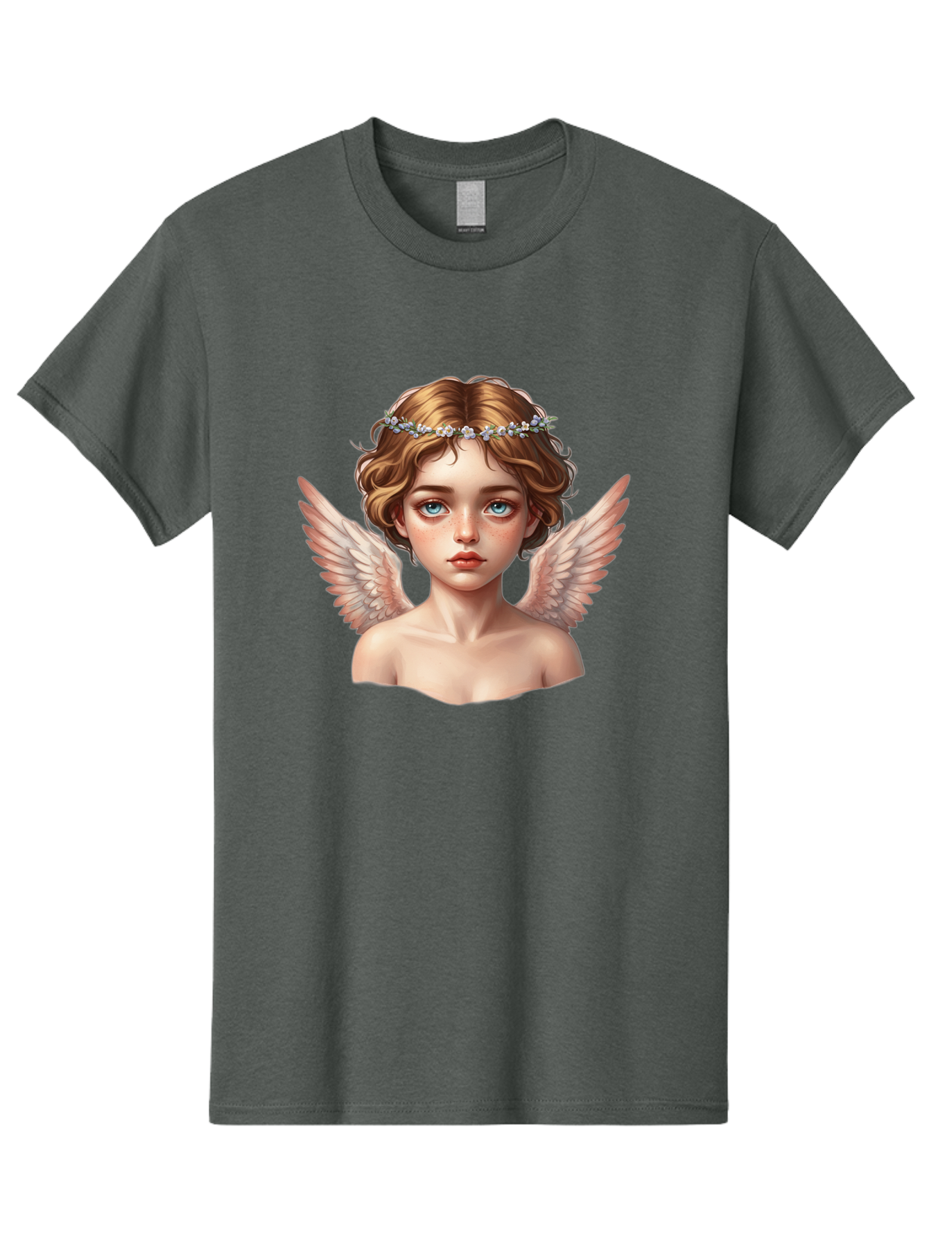 Angel-Portrait-1 Men'S Graphic Tee, 100% Cotton, Comfortable Casual Summer Wear, Machine Washable, Vintage Camera, Old Camera, Antique Camera, Black Camera, Classic Photography, Photography Equipment, Nostalgic Device, Film Camera, Camera Art Baj941 15