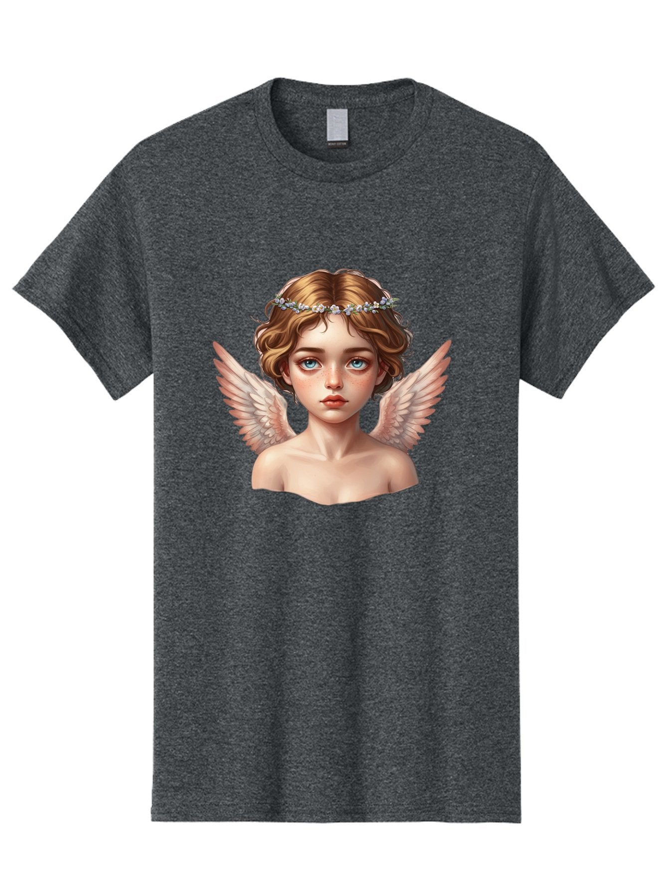 Angel-Portrait-1 Men'S Graphic Tee, 100% Cotton, Comfortable Casual Summer Wear, Machine Washable, Vintage Camera, Old Camera, Antique Camera, Black Camera, Classic Photography, Photography Equipment, Nostalgic Device, Film Camera, Camera Art Baj941 12
