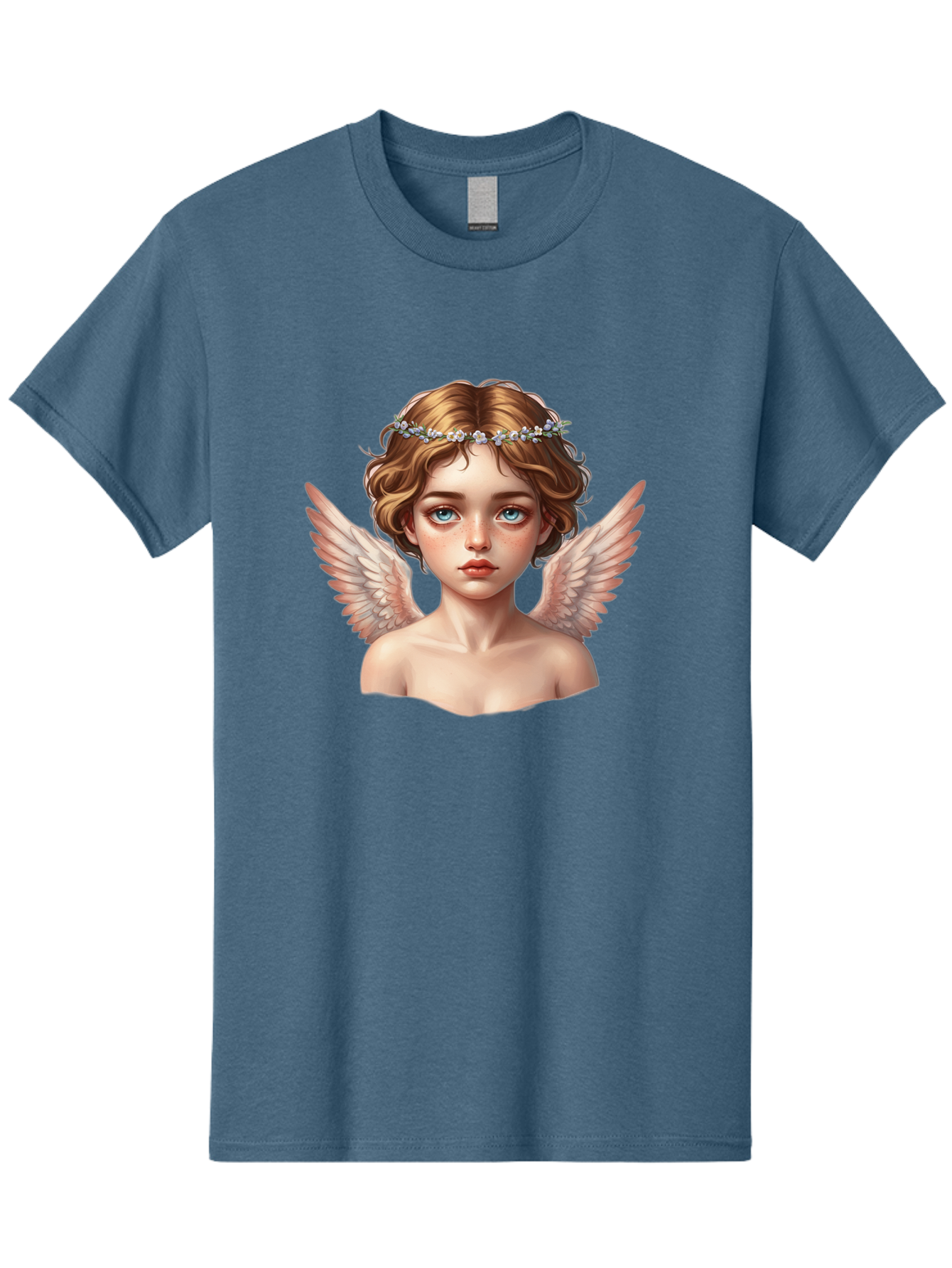Angel-Portrait-1 Men'S Graphic Tee, 100% Cotton, Comfortable Casual Summer Wear, Machine Washable, Vintage Camera, Old Camera, Antique Camera, Black Camera, Classic Photography, Photography Equipment, Nostalgic Device, Film Camera, Camera Art Baj941 25