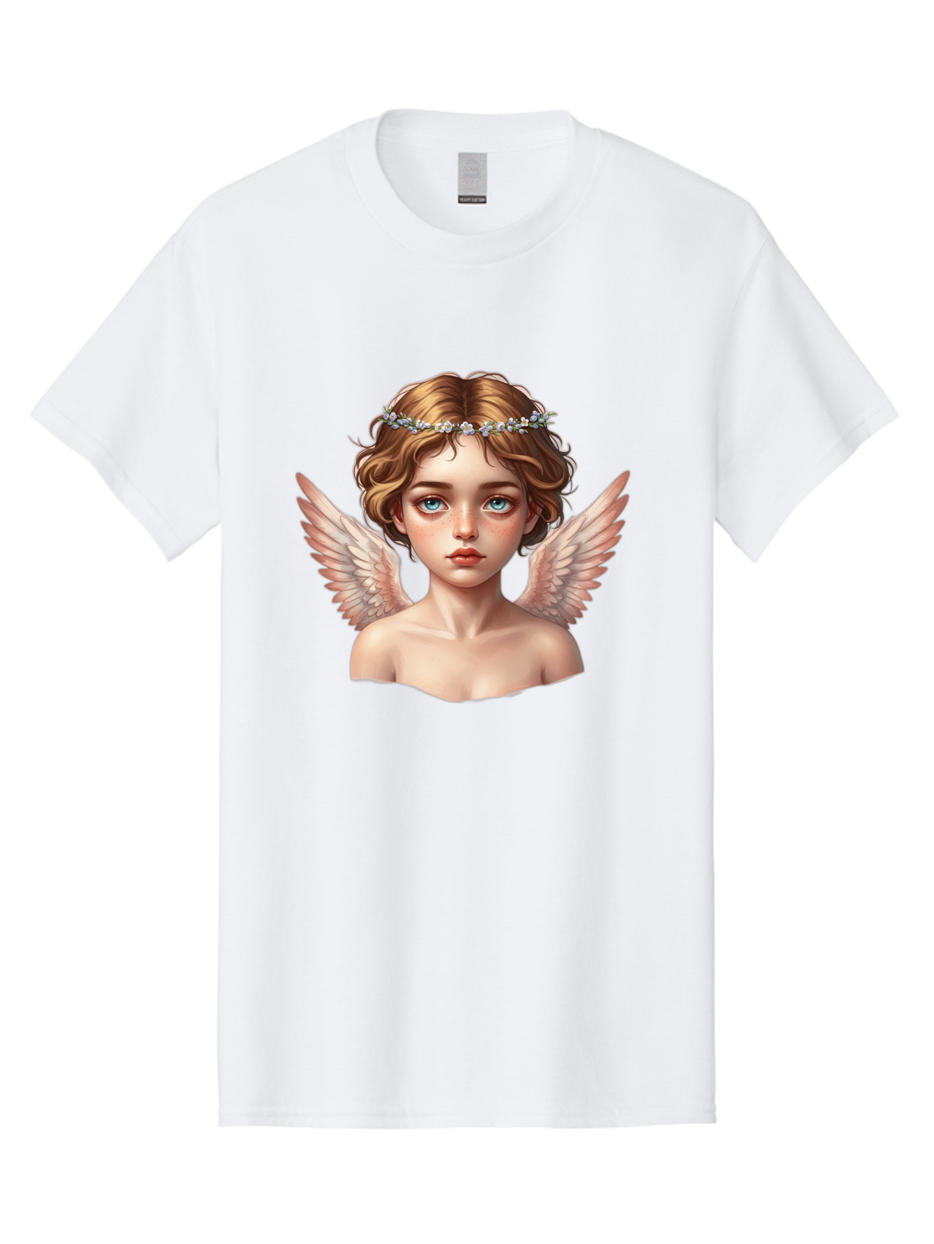 Angel-Portrait-1 Men'S Graphic Tee, 100% Cotton, Comfortable Casual Summer Wear, Machine Washable, Vintage Camera, Old Camera, Antique Camera, Black Camera, Classic Photography, Photography Equipment, Nostalgic Device, Film Camera, Camera Art Baj941 21