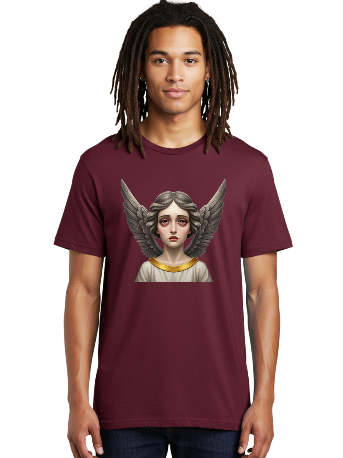 Angel-Portrait Men'S Graphic Tee, 100% Cotton, Comfortable Casual Summer Wear, Machine Washable, Vintage Camera, Old Camera, Antique Camera, Black Camera, Classic Photography, Photography Equipment, Nostalgic Device, Film Camera, Camera Art Baj942 22