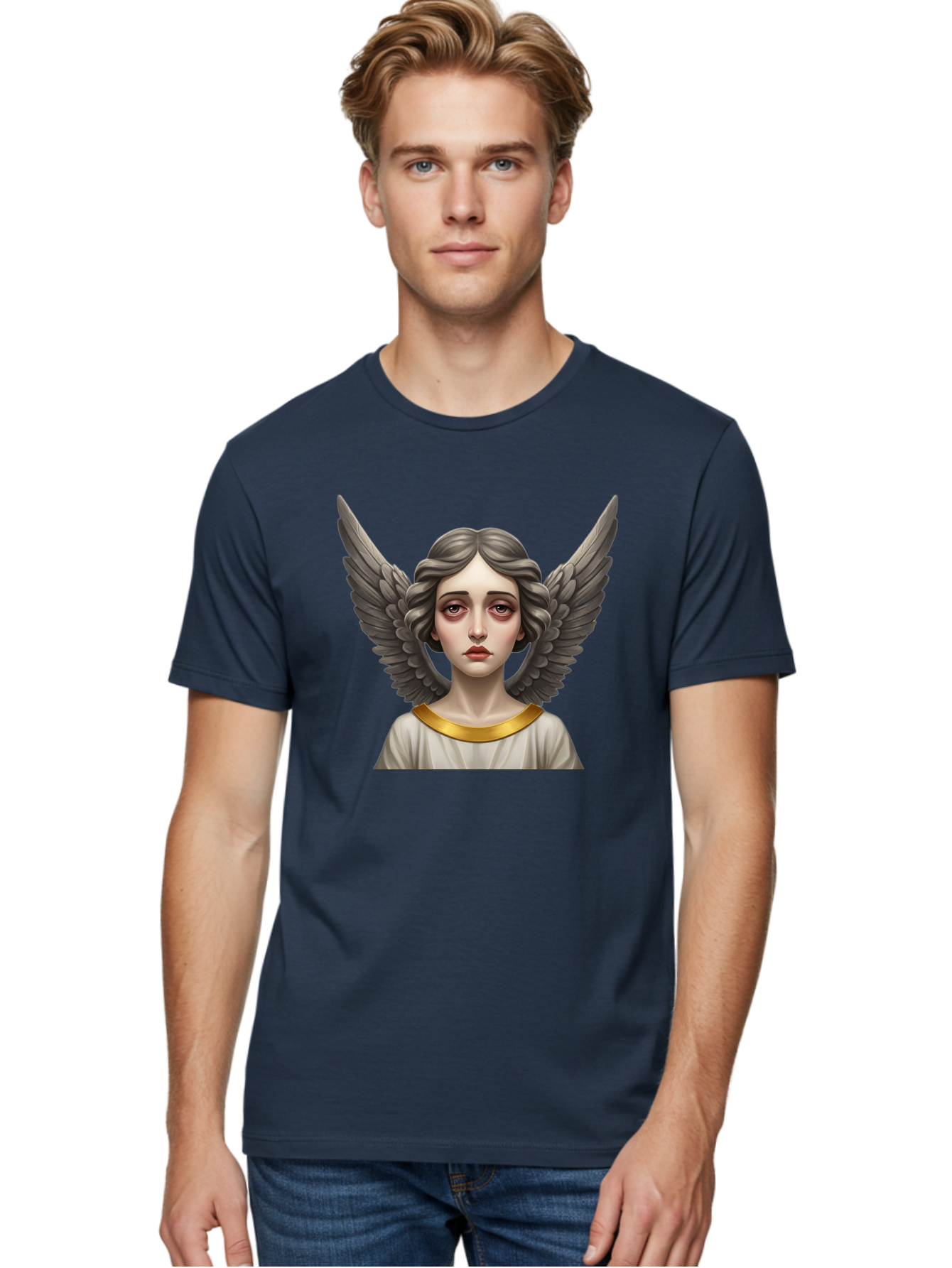 Angel-Portrait Men'S Graphic Tee, 100% Cotton, Comfortable Casual Summer Wear, Machine Washable, Vintage Camera, Old Camera, Antique Camera, Black Camera, Classic Photography, Photography Equipment, Nostalgic Device, Film Camera, Camera Art Baj942 16