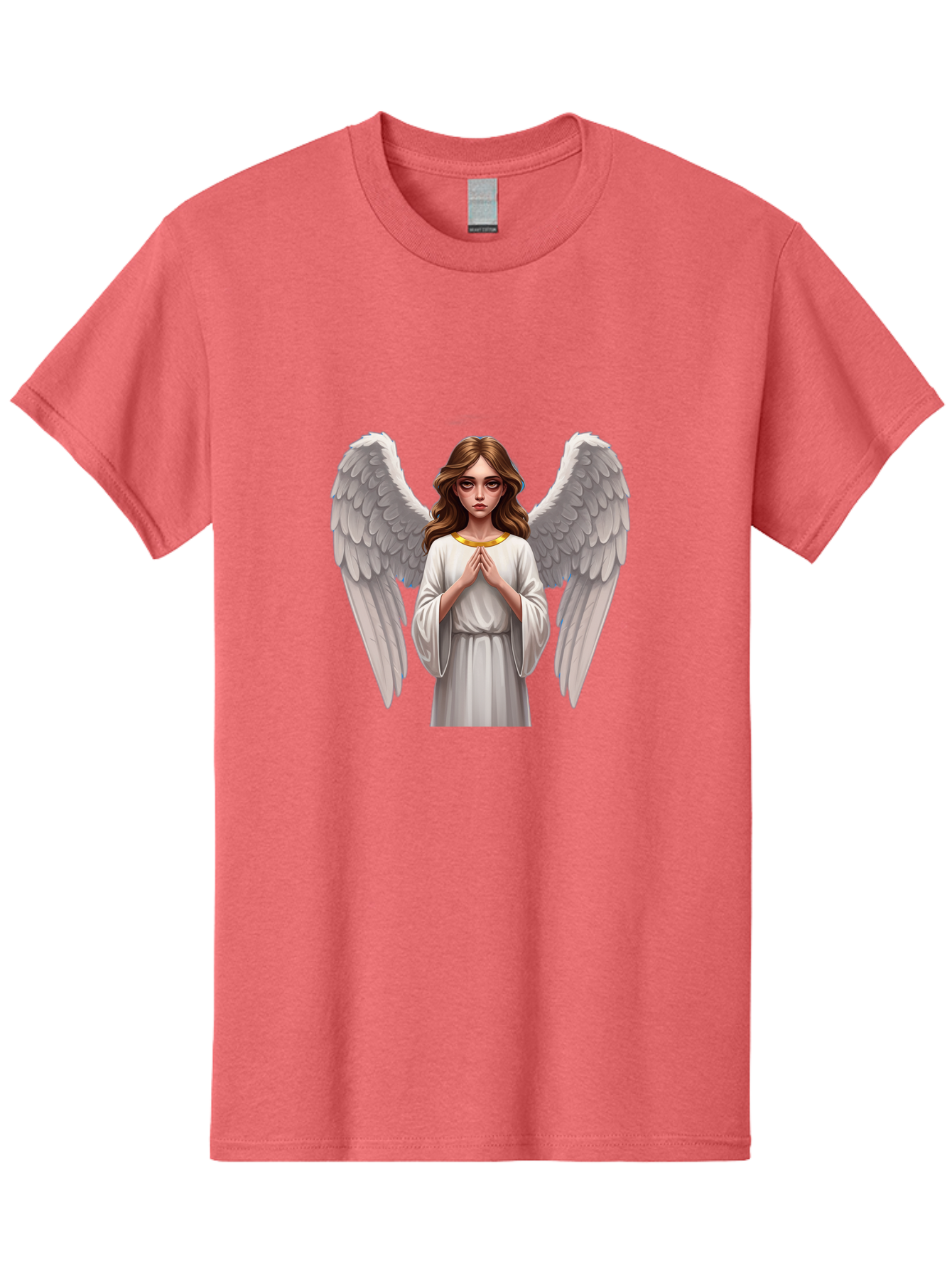 Angel-Praying Men'S Graphic Tee, 100% Cotton, Comfortable Casual Summer Wear, Machine Washable, Vintage Camera, Old Camera, Antique Camera, Black Camera, Classic Photography, Photography Equipment, Nostalgic Device, Film Camera, Camera Art Baj943
