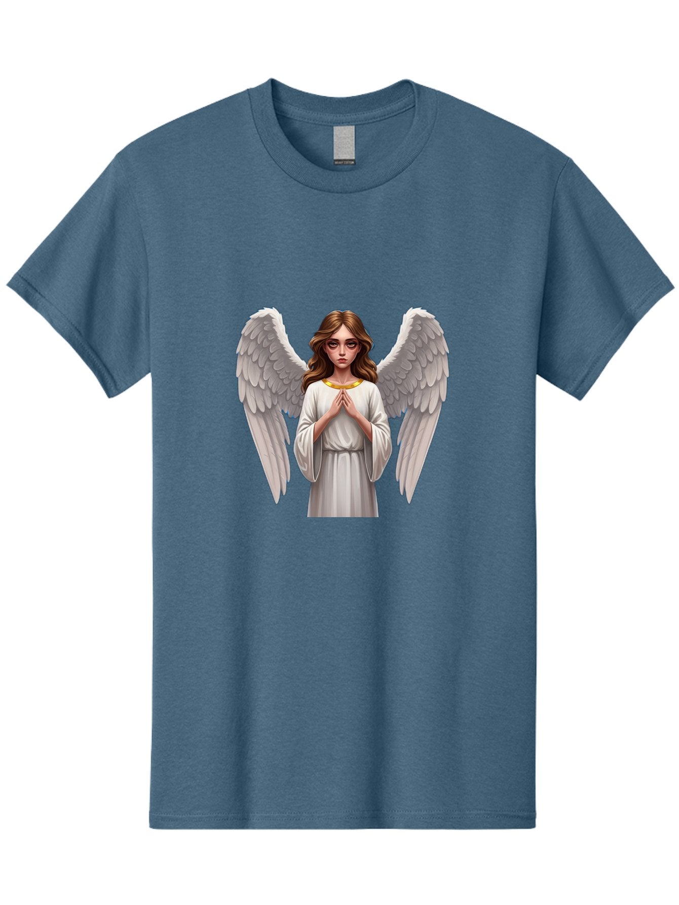 Angel-Praying Men'S Graphic Tee, 100% Cotton, Comfortable Casual Summer Wear, Machine Washable, Vintage Camera, Old Camera, Antique Camera, Black Camera, Classic Photography, Photography Equipment, Nostalgic Device, Film Camera, Camera Art Baj943