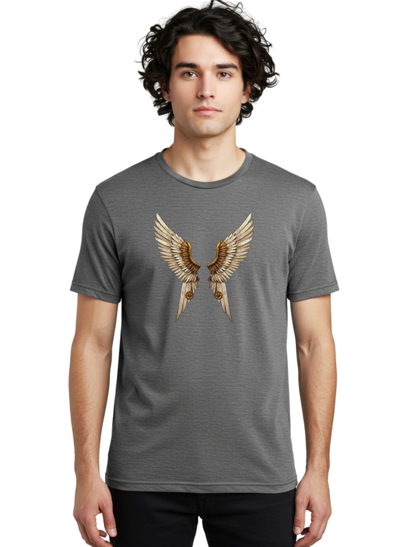 Angel-Wings-3 Men'S Graphic Tee, 100% Cotton, Comfortable Casual Summer Wear, Machine Washable, Vintage Camera, Old Camera, Antique Camera, Black Camera, Classic Photography, Photography Equipment, Nostalgic Device, Film Camera, Camera Art Baj947 24
