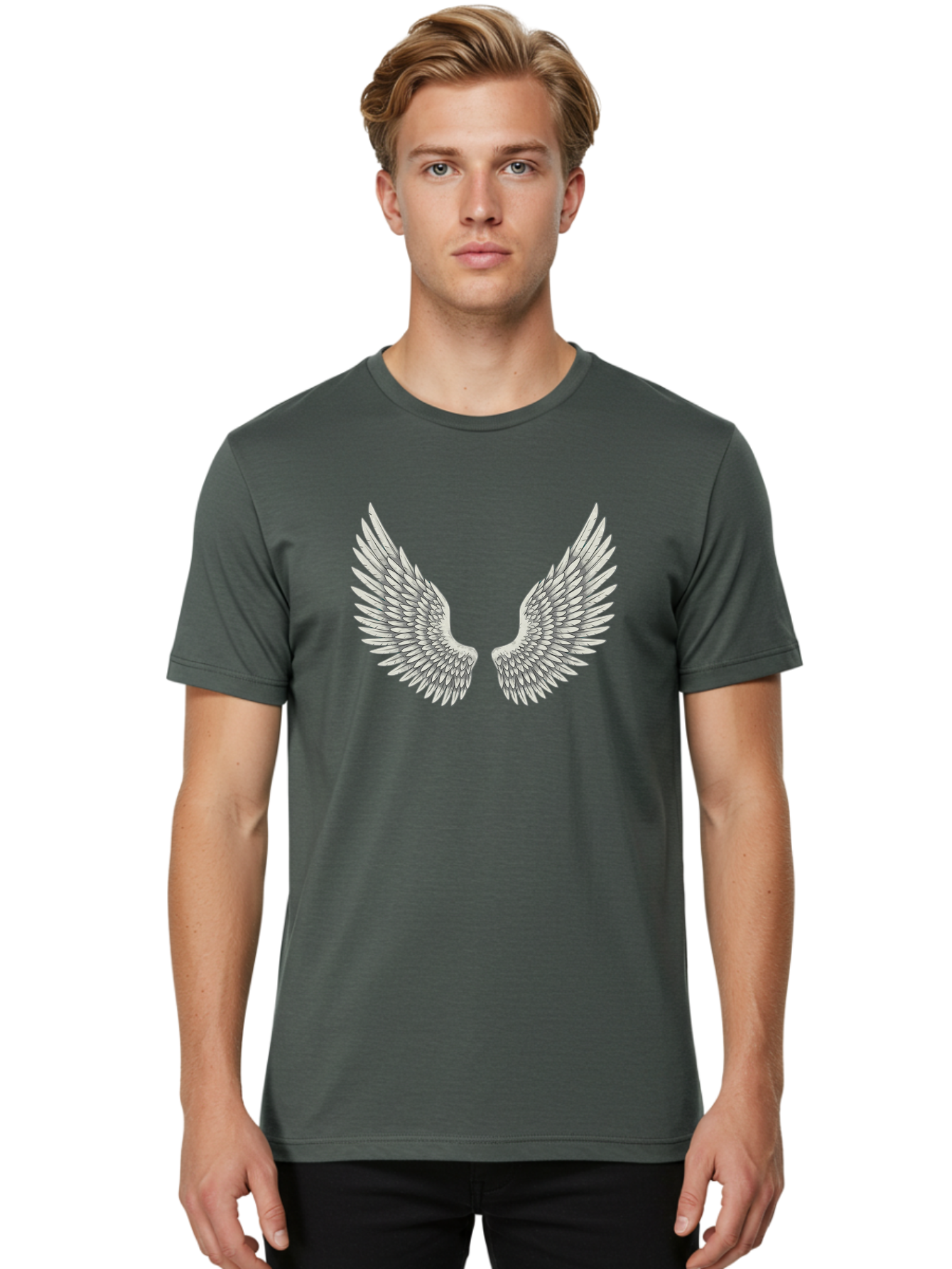 Angel-Wings Men'S Graphic Tee, 100% Cotton, Comfortable Casual Summer Wear, Machine Washable, Vintage Camera, Old Camera, Antique Camera, Black Camera, Classic Photography, Photography Equipment, Nostalgic Device, Film Camera, Camera Art Baj948