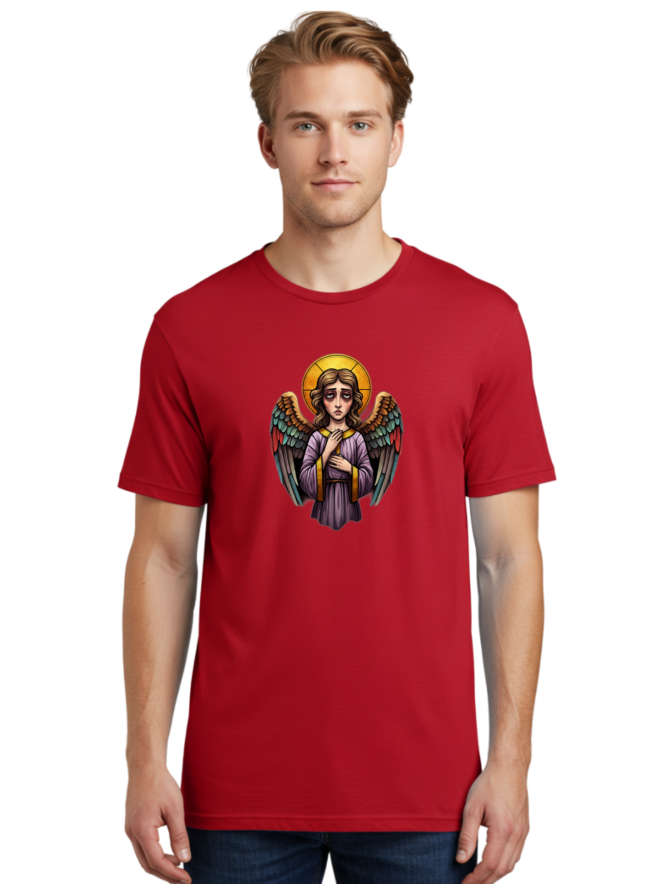 Angel Men'S Graphic Tee, 100% Cotton, Comfortable Casual Summer Wear, Machine Washable, Vintage Camera, Old Camera, Antique Camera, Black Camera, Classic Photography, Photography Equipment, Nostalgic Device, Film Camera, Camera Art Baj949
