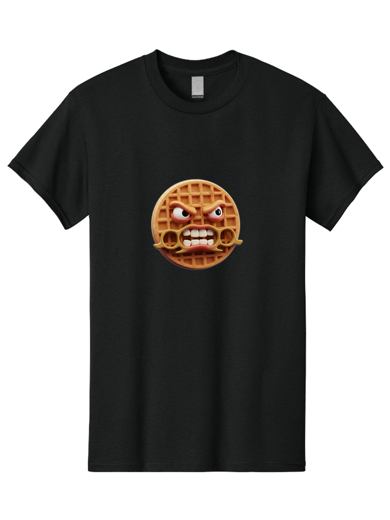 Angry-Face-Waffle Men'S Graphic Tee, 100% Cotton, Comfortable Casual Summer Wear, Machine Washable, Vintage Camera, Old Camera, Antique Camera, Black Camera, Classic Photography, Photography Equipment, Nostalgic Device, Film Camera, Camera Art Baj953 3