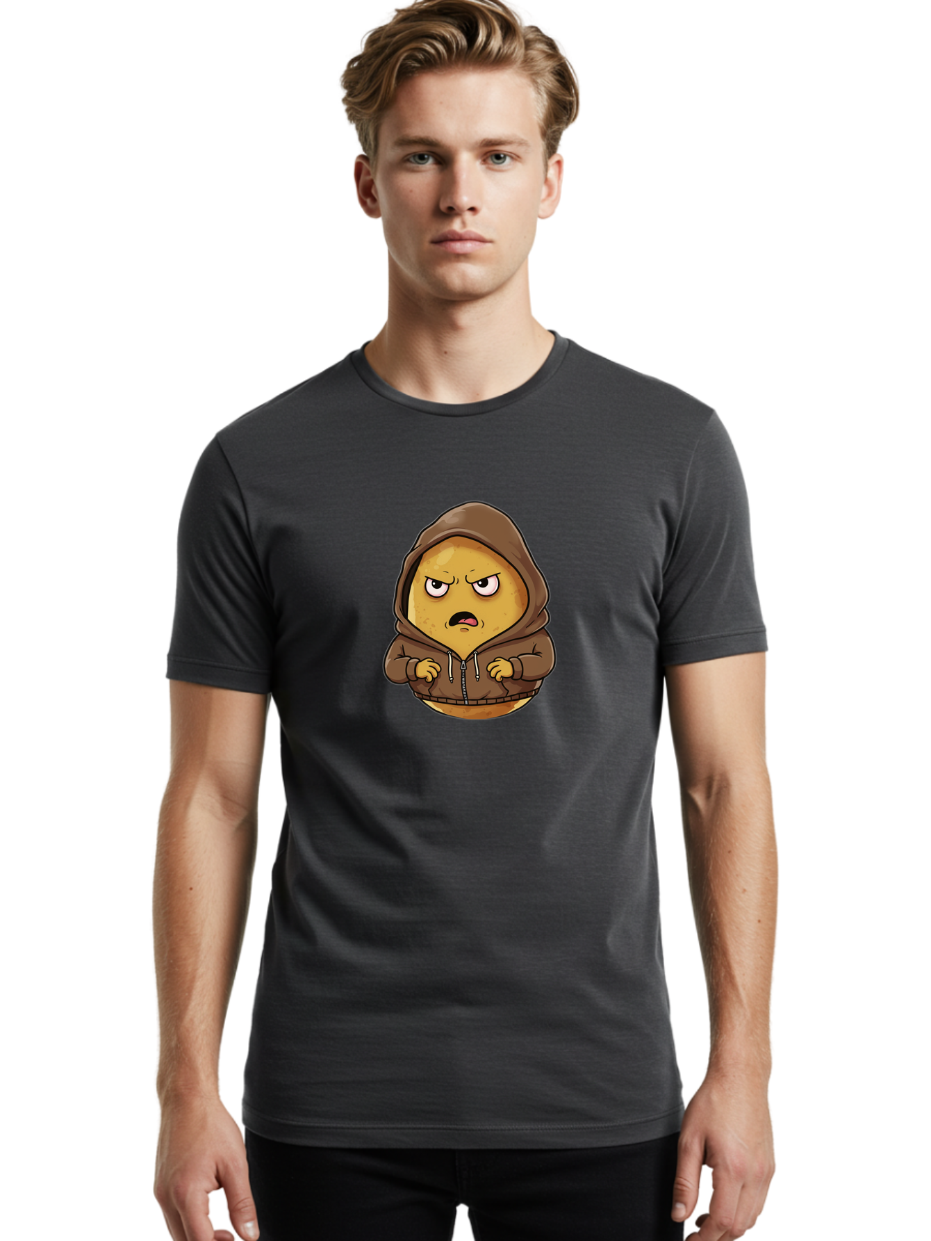 Angry-Potato-1 Men'S Graphic Tee, 100% Cotton, Comfortable Casual Summer Wear, Machine Washable, Vintage Camera, Old Camera, Antique Camera, Black Camera, Classic Photography, Photography Equipment, Nostalgic Device, Film Camera, Camera Art Baj959