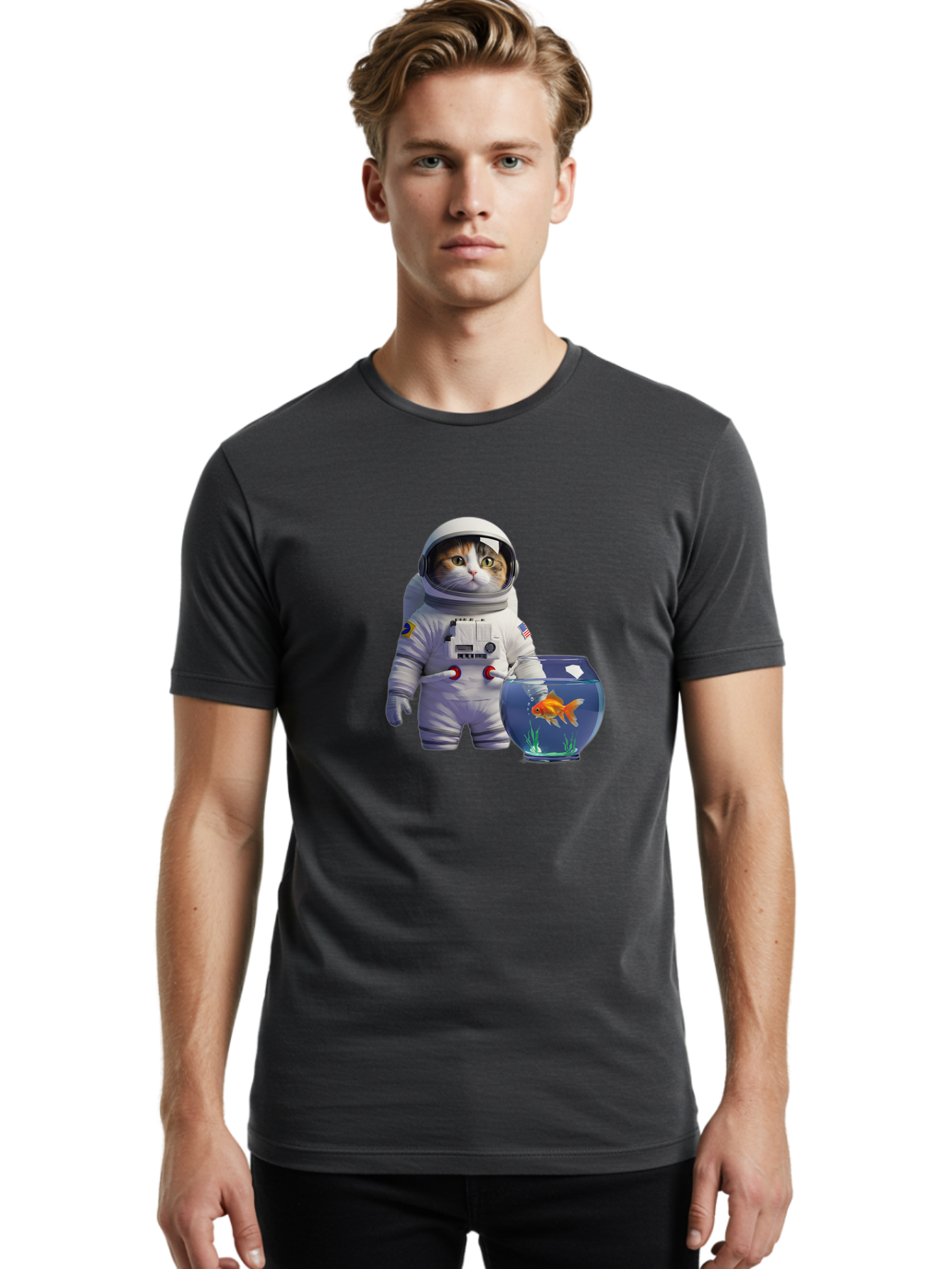 Astronaut-Cat-1 Men'S Graphic Tee, 100% Cotton, Comfortable Casual Summer Wear, Machine Washable, Vintage Camera, Old Camera, Antique Camera, Black Camera, Classic Photography, Photography Equipment, Nostalgic Device, Film Camera, Camera Art Baj962