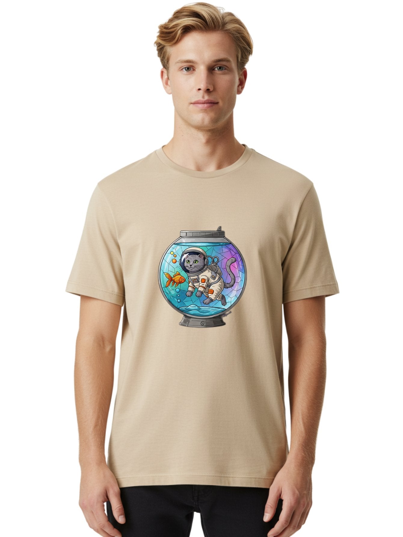 Astronaut-Cat-In-Fishbowl Men'S Graphic Tee, 100% Cotton, Comfortable Casual Summer Wear, Machine Washable, Vintage Camera, Old Camera, Antique Camera, Black Camera, Classic Photography, Photography Equipment, Nostalgic Device, Film Camera, Baj964 25