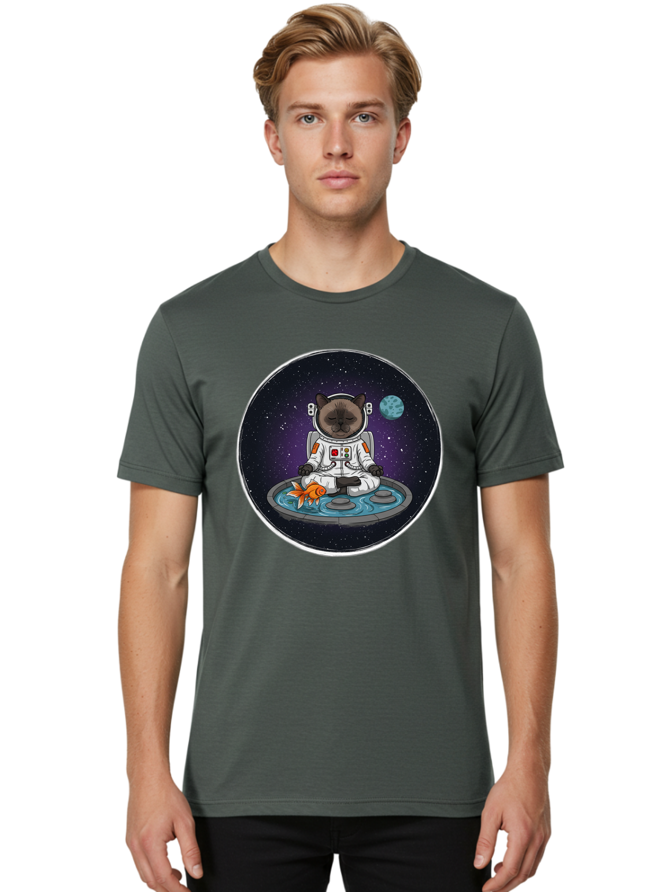 Astronaut-Cat-Meditating Men'S Graphic Tee, 100% Cotton, Comfortable Casual Summer Wear, Machine Washable, Vintage Camera, Old Camera, Antique Camera, Black Camera, Classic Photography, Photography Equipment, Nostalgic Device, Film Camera, Baj965 10