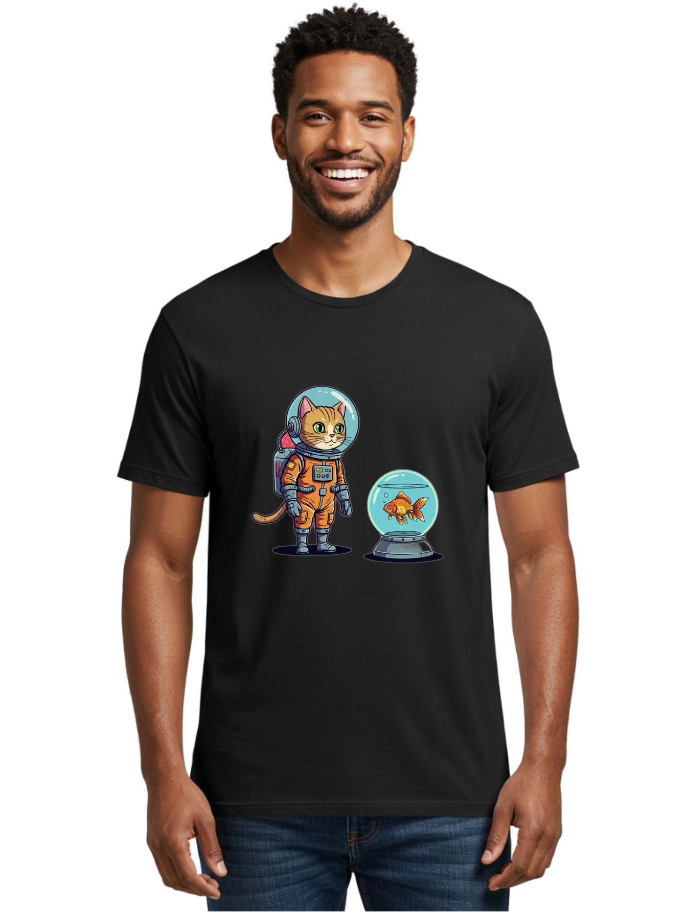 Astronaut-Cat-With-Goldfish Men'S Graphic Tee, 100% Cotton, Comfortable Casual Summer Wear, Machine Washable, Vintage Camera, Old Camera, Antique Camera, Black Camera, Classic Photography, Photography Equipment, Nostalgic Device, Film Camera, Baj966 4
