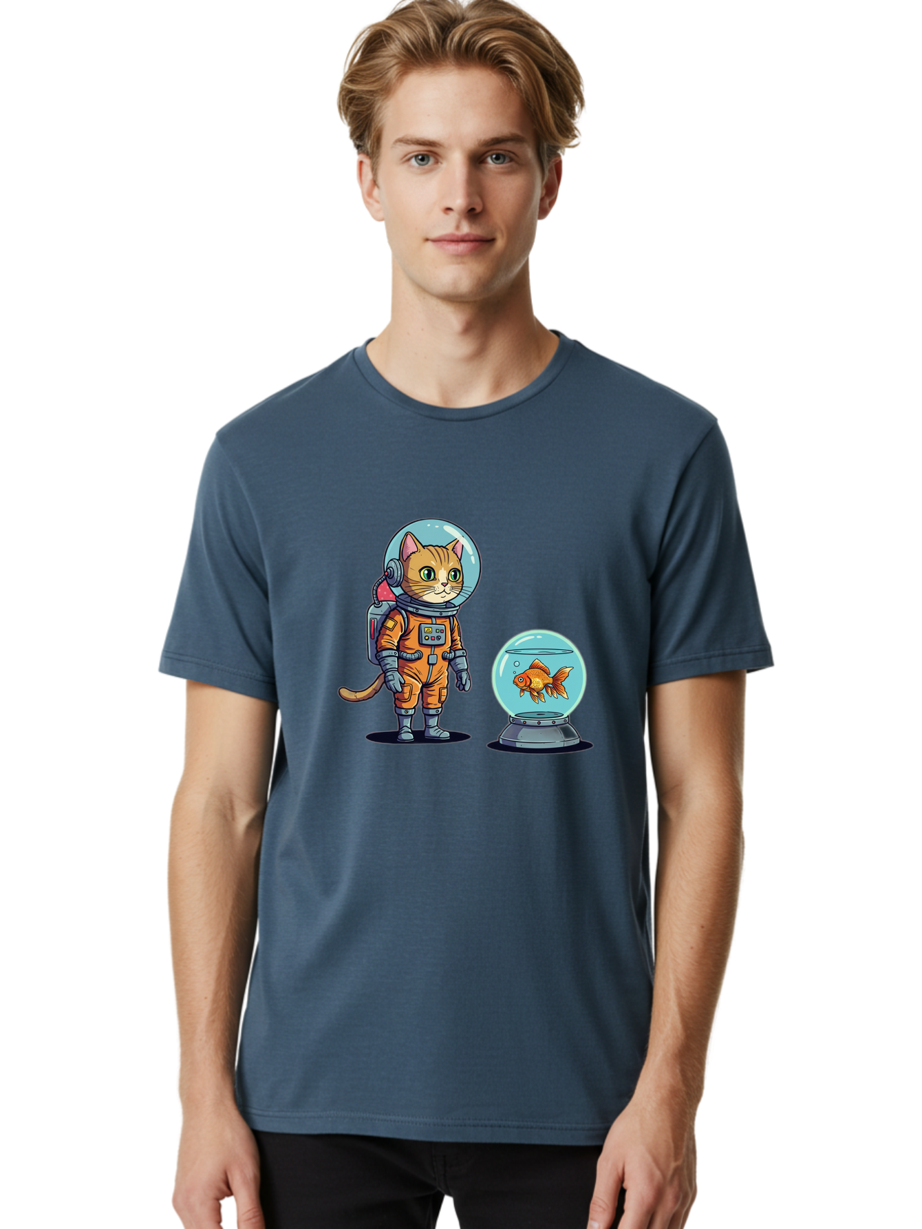 Astronaut-Cat-With-Goldfish Men'S Graphic Tee, 100% Cotton, Comfortable Casual Summer Wear, Machine Washable, Vintage Camera, Old Camera, Antique Camera, Black Camera, Classic Photography, Photography Equipment, Nostalgic Device, Film Camera, Baj966 18