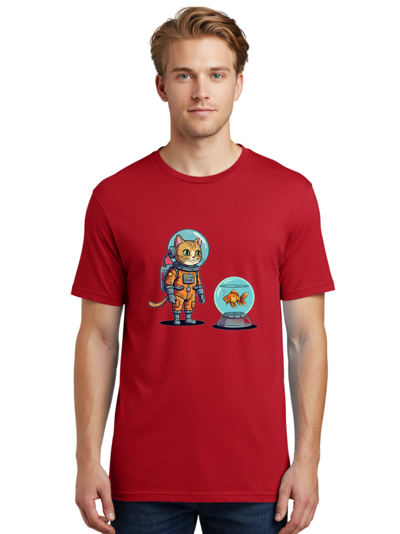 Astronaut-Cat-With-Goldfish Men'S Graphic Tee, 100% Cotton, Comfortable Casual Summer Wear, Machine Washable, Vintage Camera, Old Camera, Antique Camera, Black Camera, Classic Photography, Photography Equipment, Nostalgic Device, Film Camera, Baj966 6
