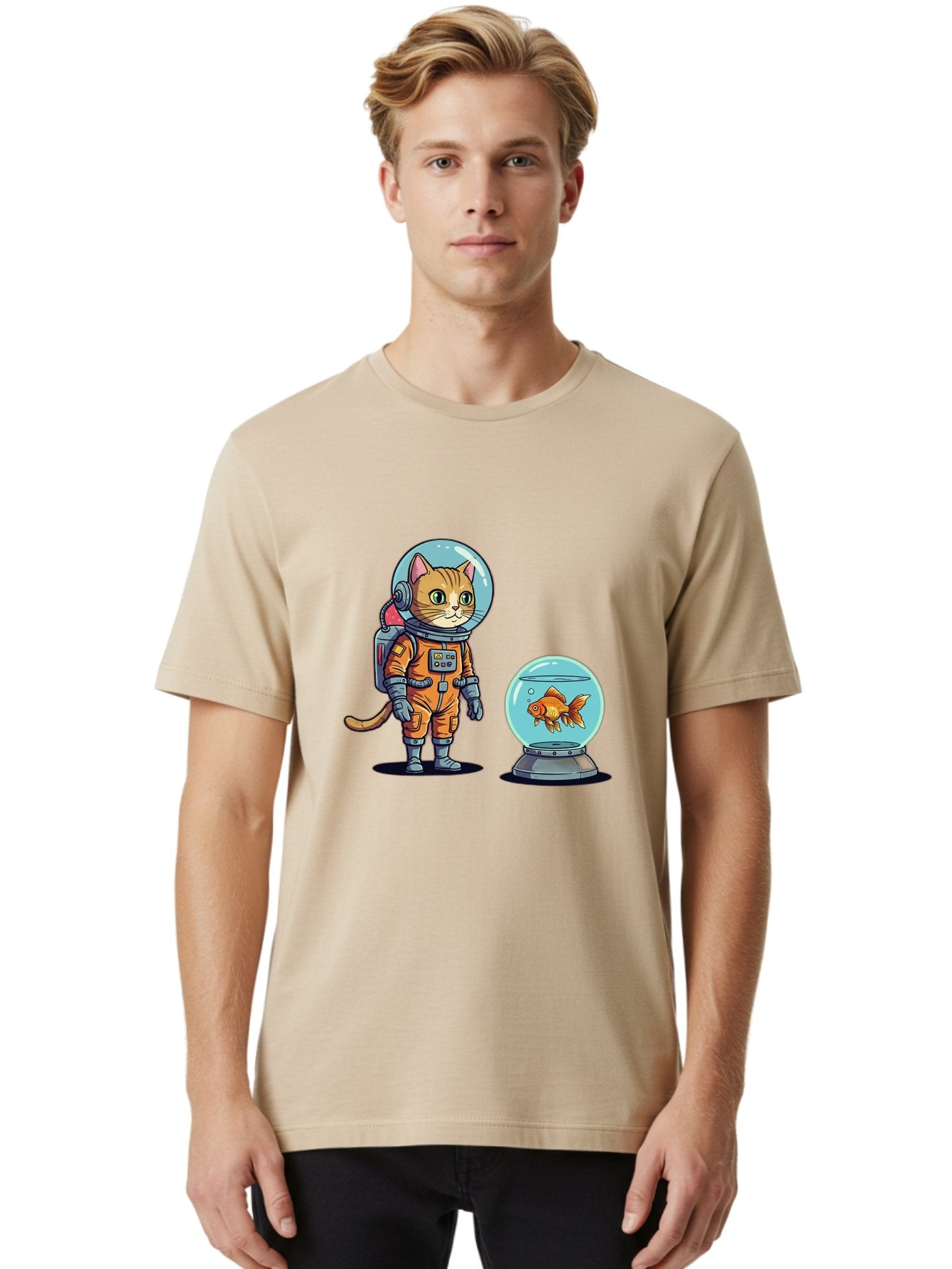 Astronaut-Cat-With-Goldfish Men'S Graphic Tee, 100% Cotton, Comfortable Casual Summer Wear, Machine Washable, Vintage Camera, Old Camera, Antique Camera, Black Camera, Classic Photography, Photography Equipment, Nostalgic Device, Film Camera, Baj966 24