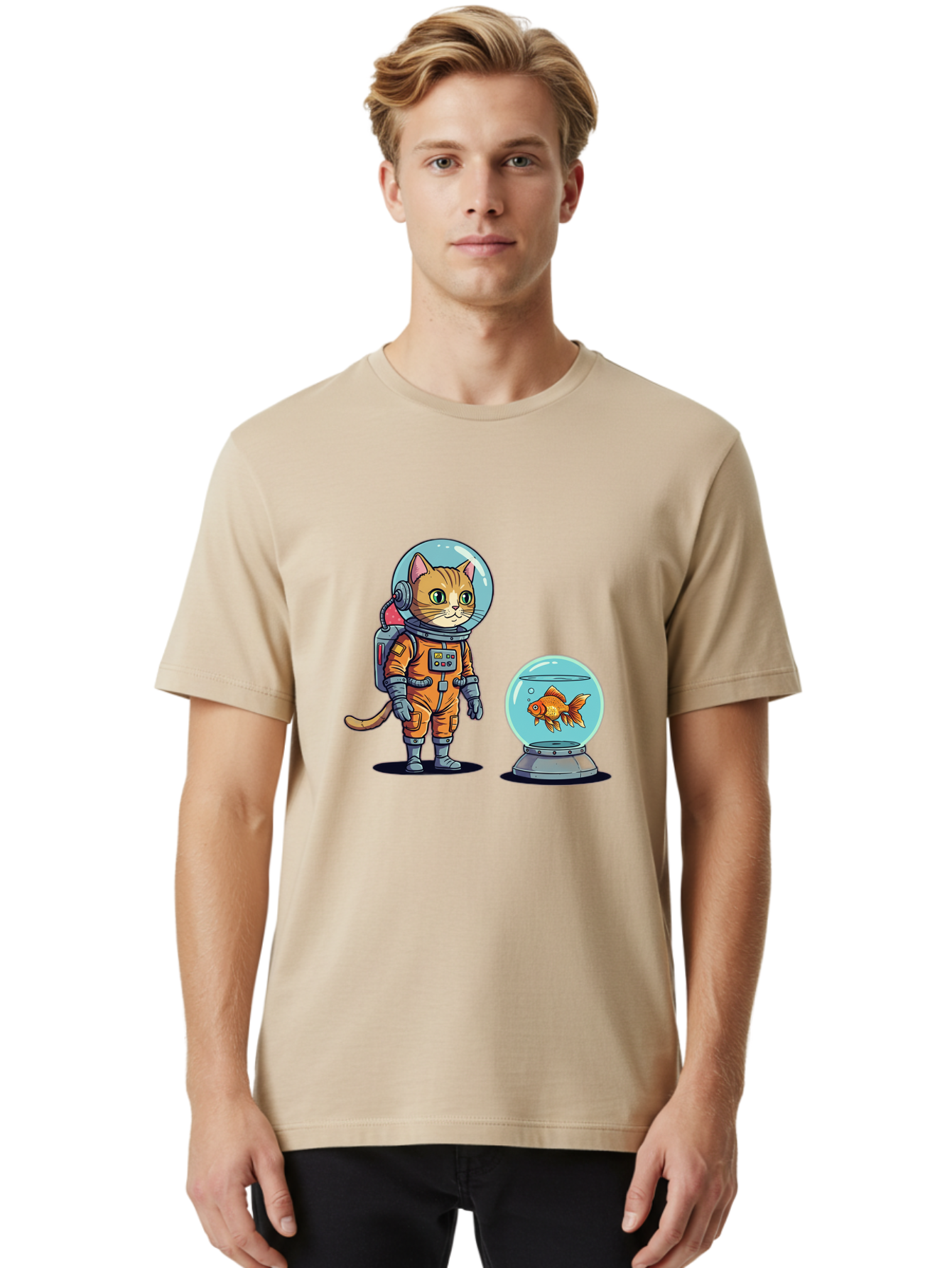 Astronaut-Cat-With-Goldfish Men'S Graphic Tee, 100% Cotton, Comfortable Casual Summer Wear, Machine Washable, Vintage Camera, Old Camera, Antique Camera, Black Camera, Classic Photography, Photography Equipment, Nostalgic Device, Film Camera, Baj966 14