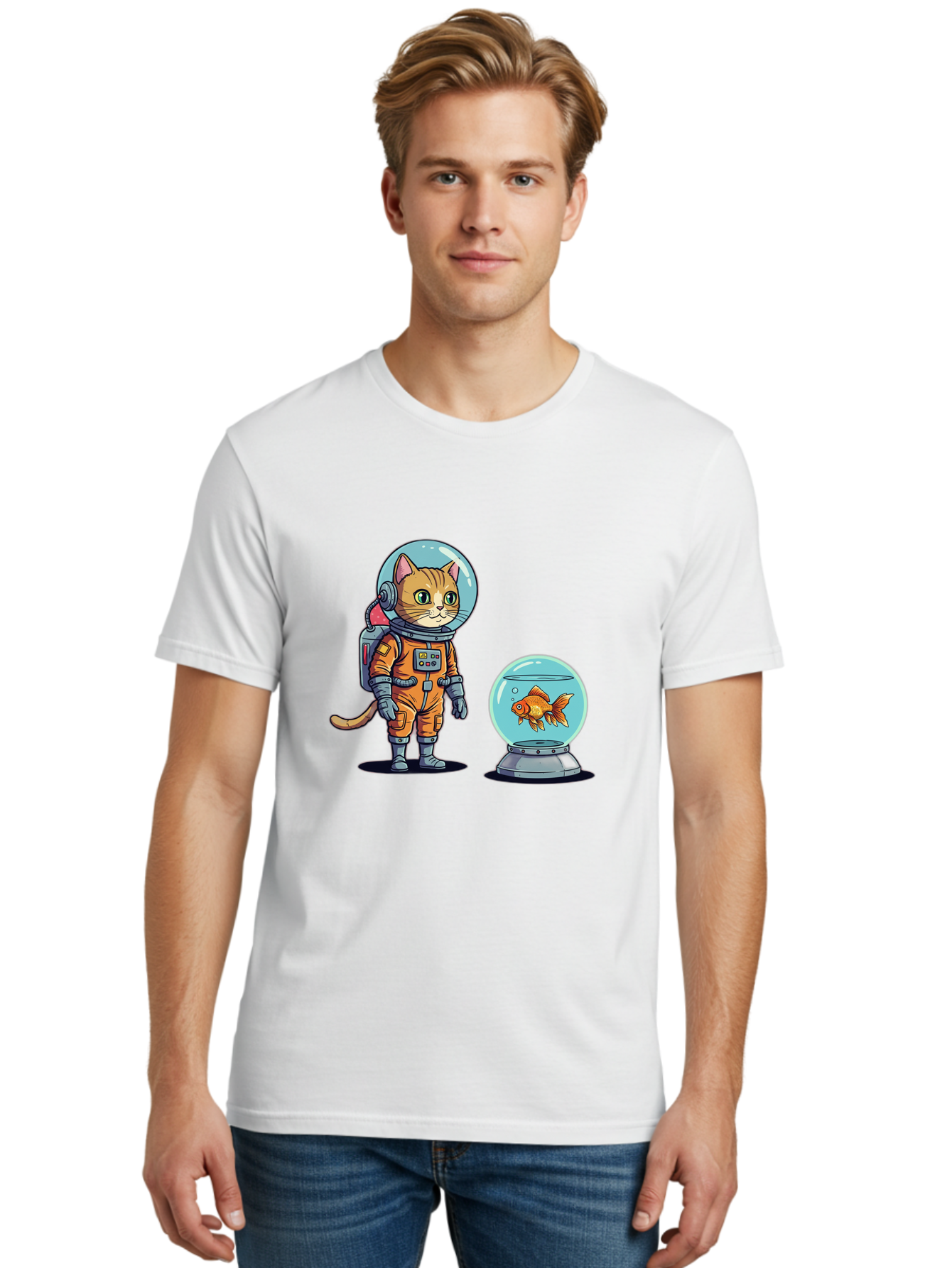 Astronaut-Cat-With-Goldfish Men'S Graphic Tee, 100% Cotton, Comfortable Casual Summer Wear, Machine Washable, Vintage Camera, Old Camera, Antique Camera, Black Camera, Classic Photography, Photography Equipment, Nostalgic Device, Film Camera, Baj966 10