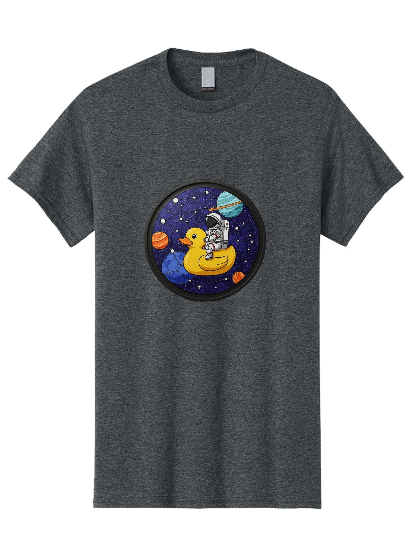 Astronaut-On-Duck-1 Men'S Graphic Tee, 100% Cotton, Comfortable Casual Summer Wear, Machine Washable, Vintage Camera, Old Camera, Antique Camera, Black Camera, Classic Photography, Photography Equipment, Nostalgic Device, Film Camera, Baj970 10
