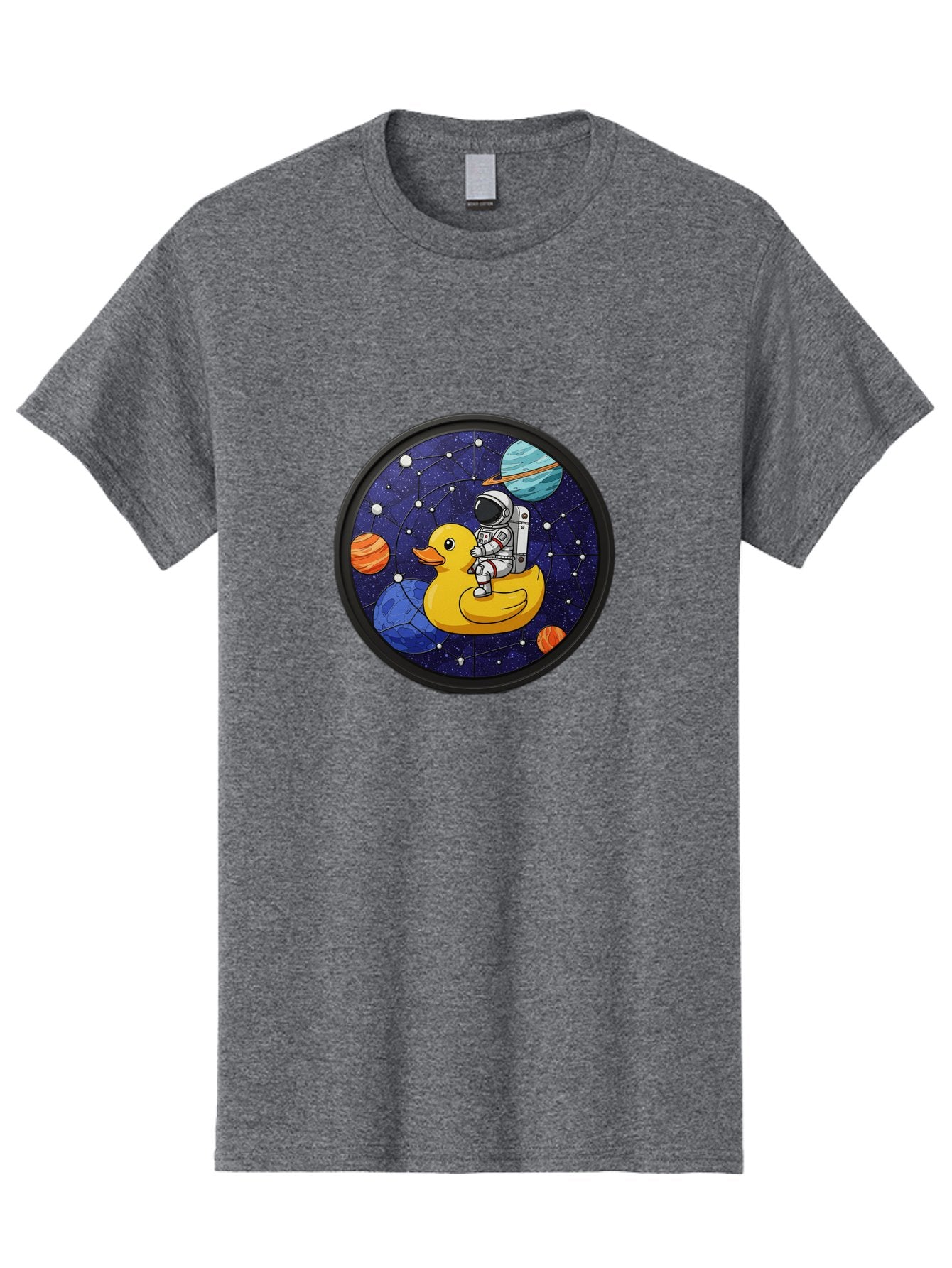 Astronaut-On-Duck-1 Men'S Graphic Tee, 100% Cotton, Comfortable Casual Summer Wear, Machine Washable, Vintage Camera, Old Camera, Antique Camera, Black Camera, Classic Photography, Photography Equipment, Nostalgic Device, Film Camera, Baj970 5