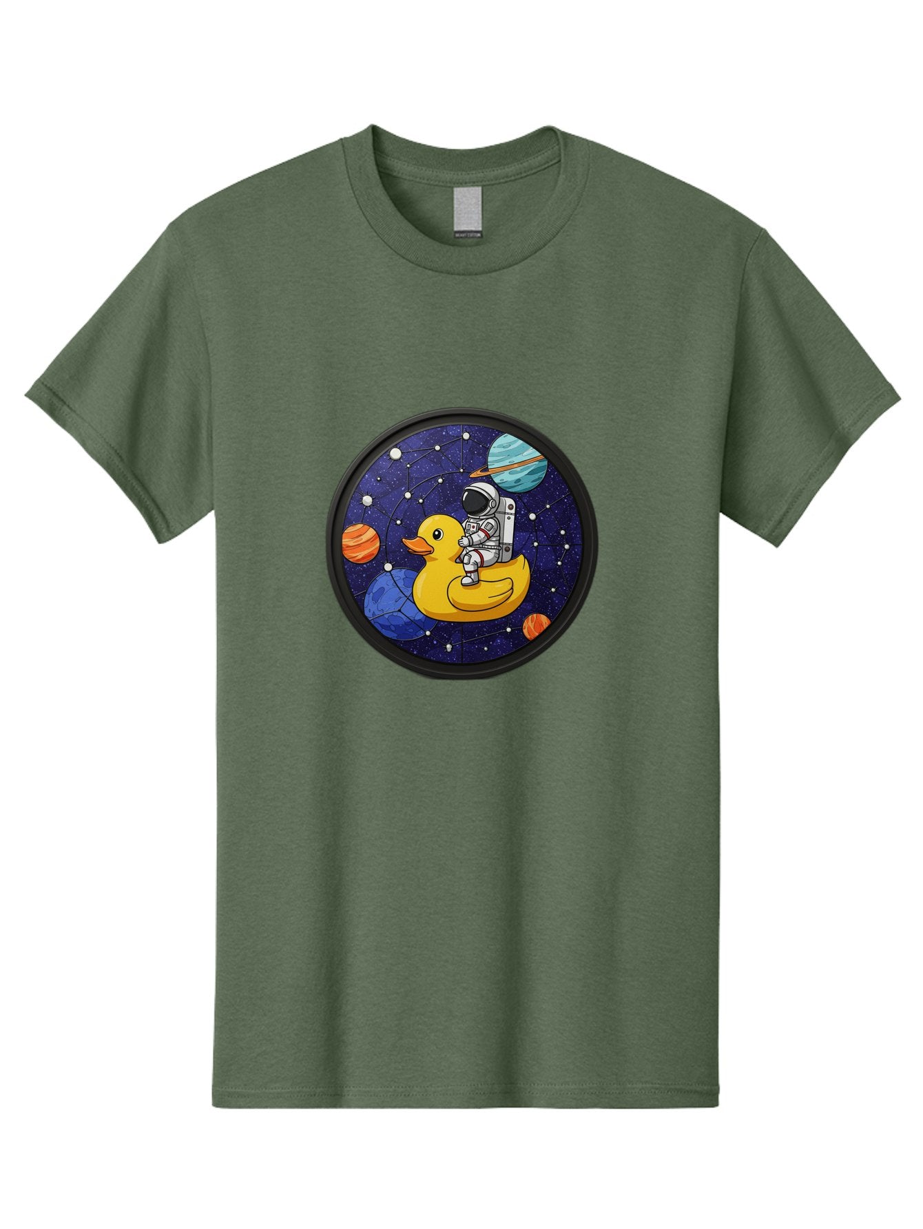 Astronaut-On-Duck-1 Men'S Graphic Tee, 100% Cotton, Comfortable Casual Summer Wear, Machine Washable, Vintage Camera, Old Camera, Antique Camera, Black Camera, Classic Photography, Photography Equipment, Nostalgic Device, Film Camera, Baj970