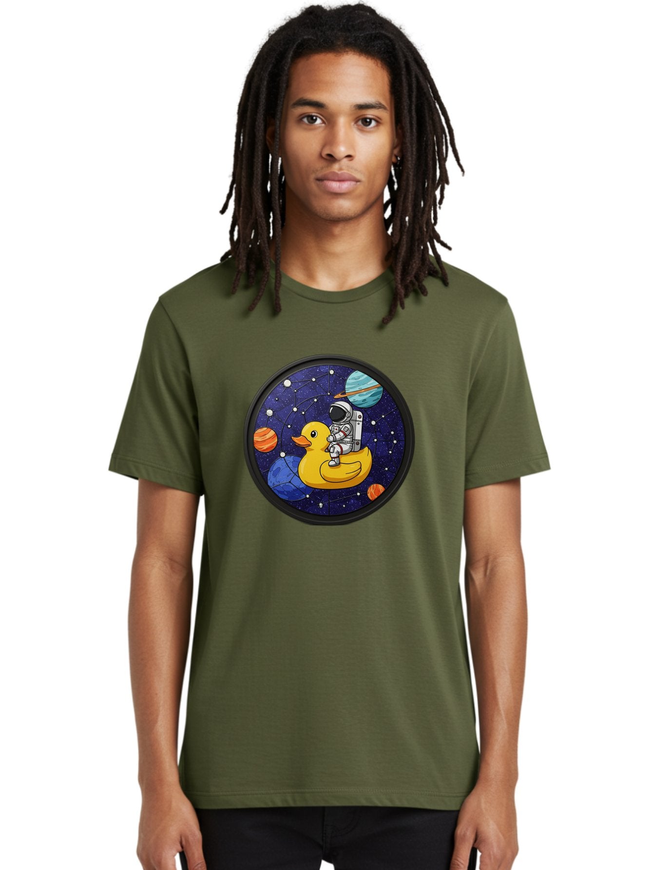 Astronaut-On-Duck-1 Men'S Graphic Tee, 100% Cotton, Comfortable Casual Summer Wear, Machine Washable, Vintage Camera, Old Camera, Antique Camera, Black Camera, Classic Photography, Photography Equipment, Nostalgic Device, Film Camera, Baj970 21