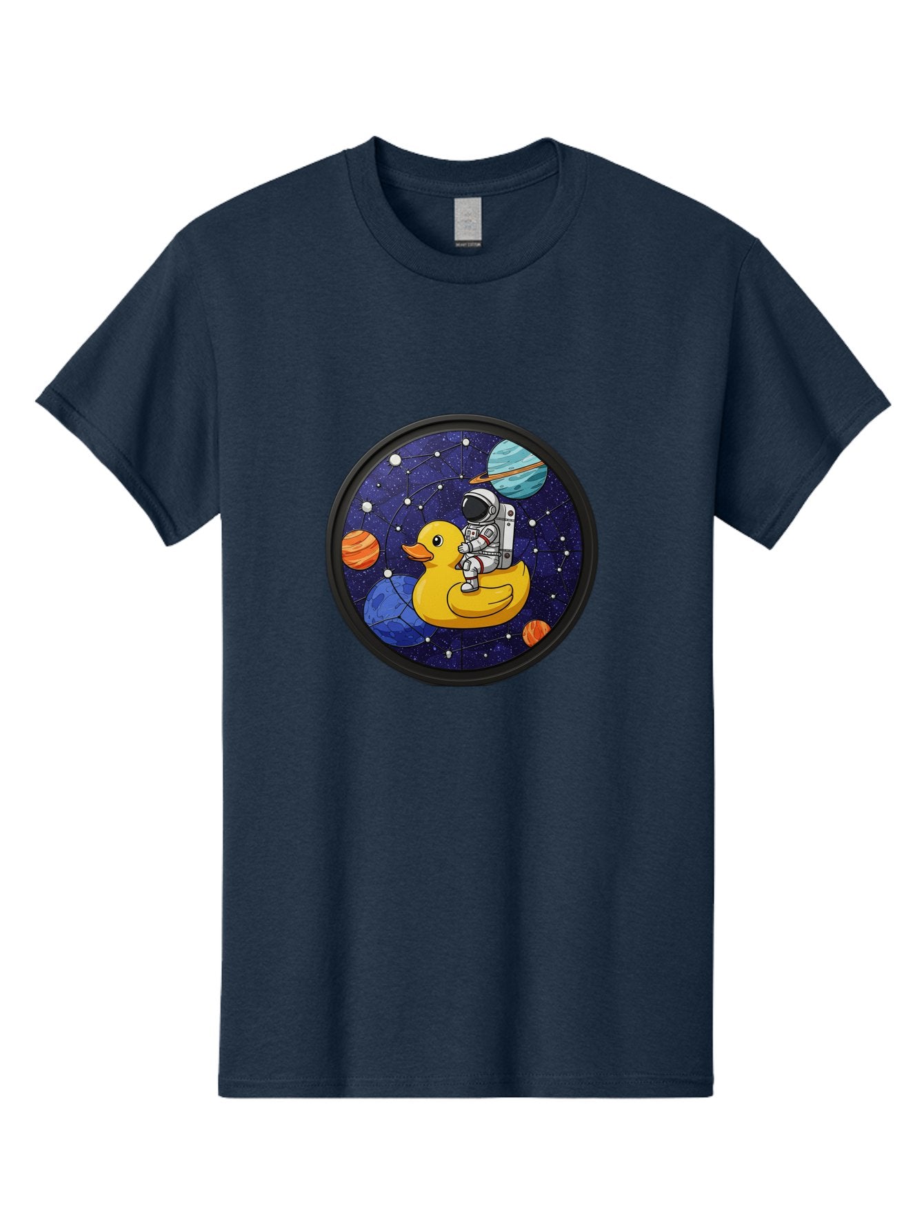 Astronaut-On-Duck-1 Men'S Graphic Tee, 100% Cotton, Comfortable Casual Summer Wear, Machine Washable, Vintage Camera, Old Camera, Antique Camera, Black Camera, Classic Photography, Photography Equipment, Nostalgic Device, Film Camera, Baj970 4