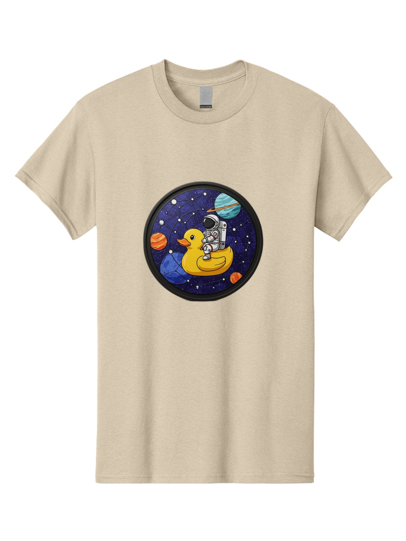 Astronaut-On-Duck-1 Men'S Graphic Tee, 100% Cotton, Comfortable Casual Summer Wear, Machine Washable, Vintage Camera, Old Camera, Antique Camera, Black Camera, Classic Photography, Photography Equipment, Nostalgic Device, Film Camera, Baj970