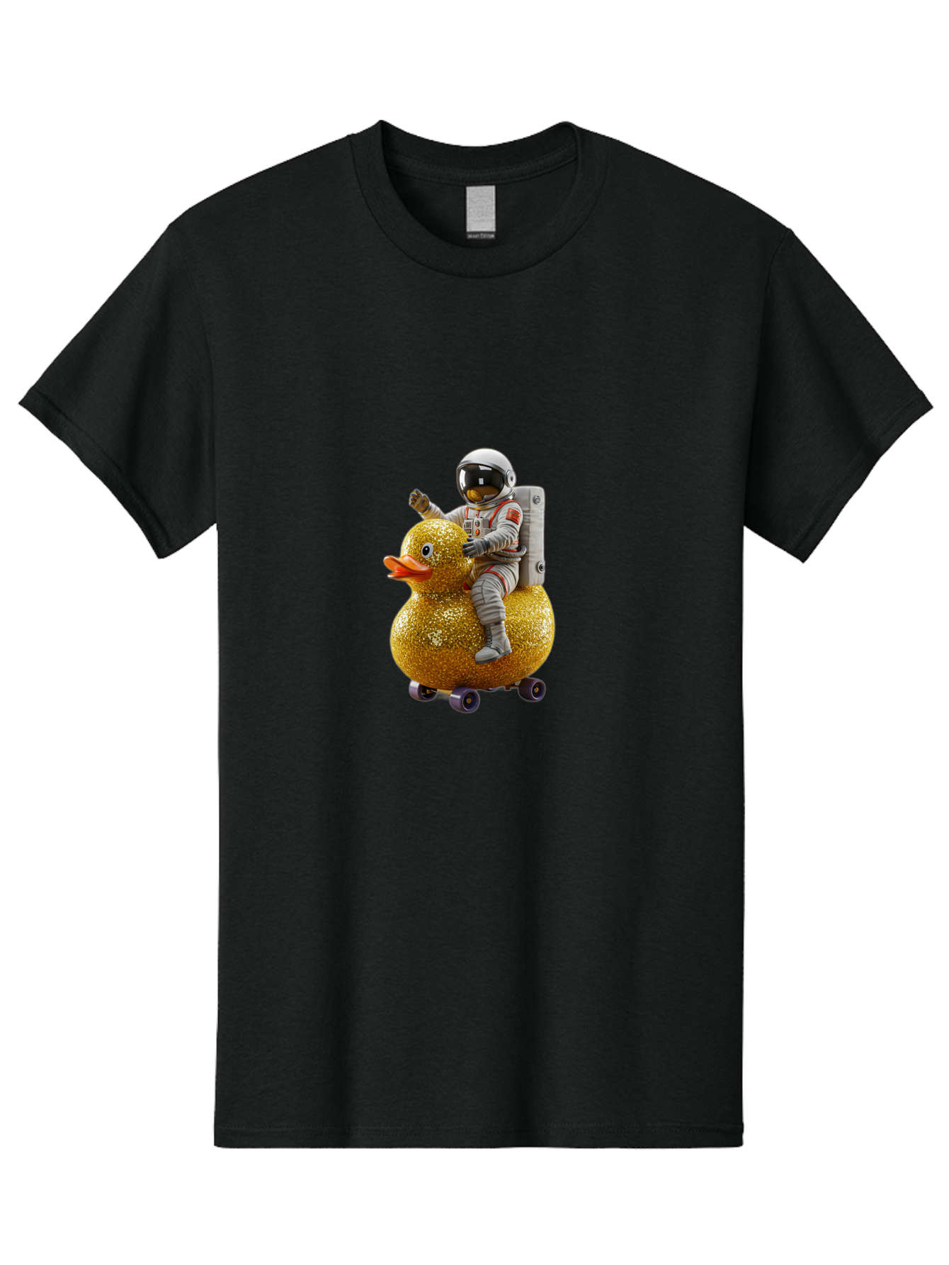 Astronaut-On-Gold-Duck Men'S Graphic Tee, 100% Cotton, Comfortable Casual Summer Wear, Machine Washable, Vintage Camera, Old Camera, Antique Camera, Black Camera, Classic Photography, Photography Equipment, Nostalgic Device, Film Camera, Baj973 7