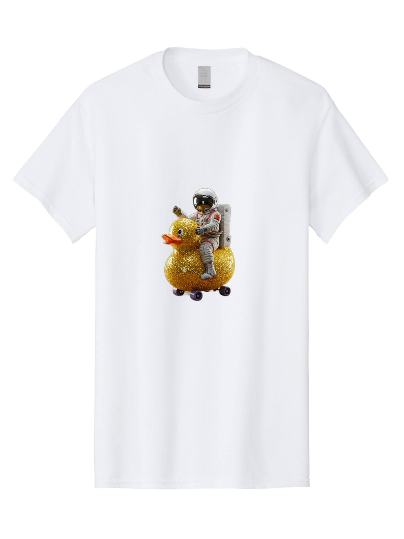 Astronaut-On-Gold-Duck Men'S Graphic Tee, 100% Cotton, Comfortable Casual Summer Wear, Machine Washable, Vintage Camera, Old Camera, Antique Camera, Black Camera, Classic Photography, Photography Equipment, Nostalgic Device, Film Camera, Baj973