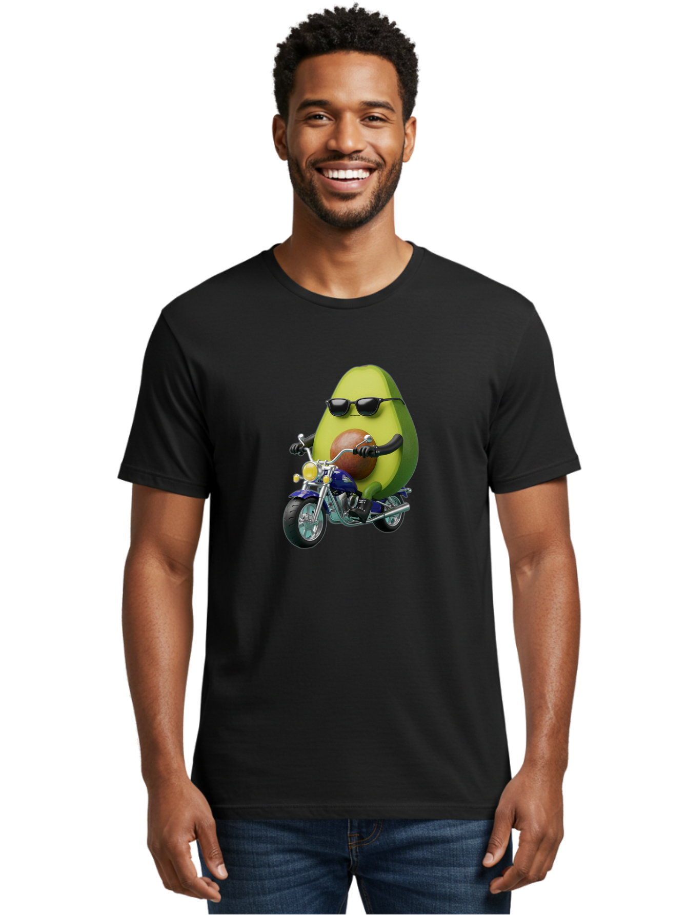 Avocado-Riding-Motorcycle Men'S Graphic Tee, 100% Cotton, Comfortable Casual Summer Wear, Machine Washable, Vintage Camera, Old Camera, Antique Camera, Black Camera, Classic Photography, Photography Equipment, Nostalgic Device, Film Camera, Baj984
