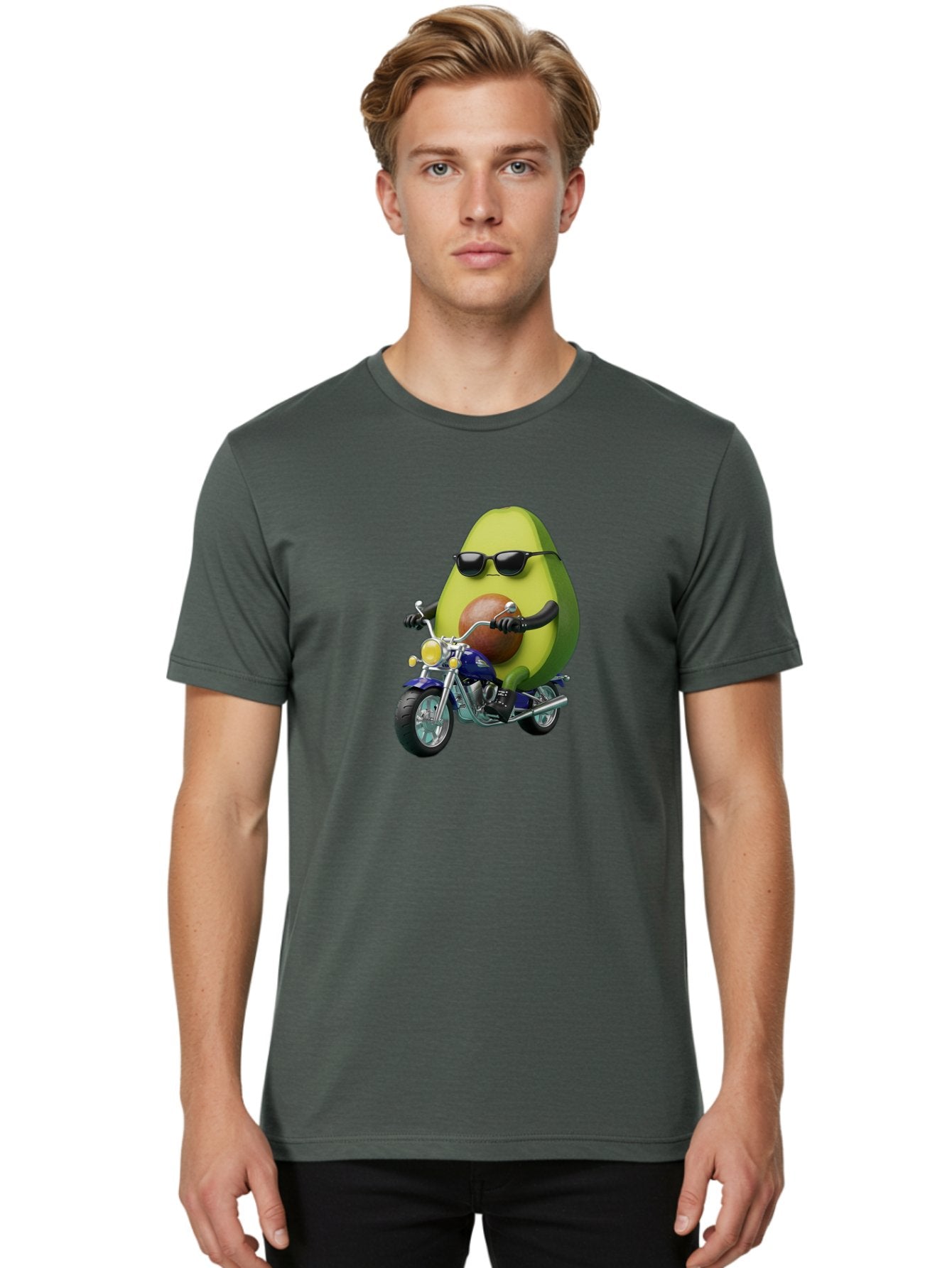 Avocado-Riding-Motorcycle Men'S Graphic Tee, 100% Cotton, Comfortable Casual Summer Wear, Machine Washable, Vintage Camera, Old Camera, Antique Camera, Black Camera, Classic Photography, Photography Equipment, Nostalgic Device, Film Camera, Baj984 19