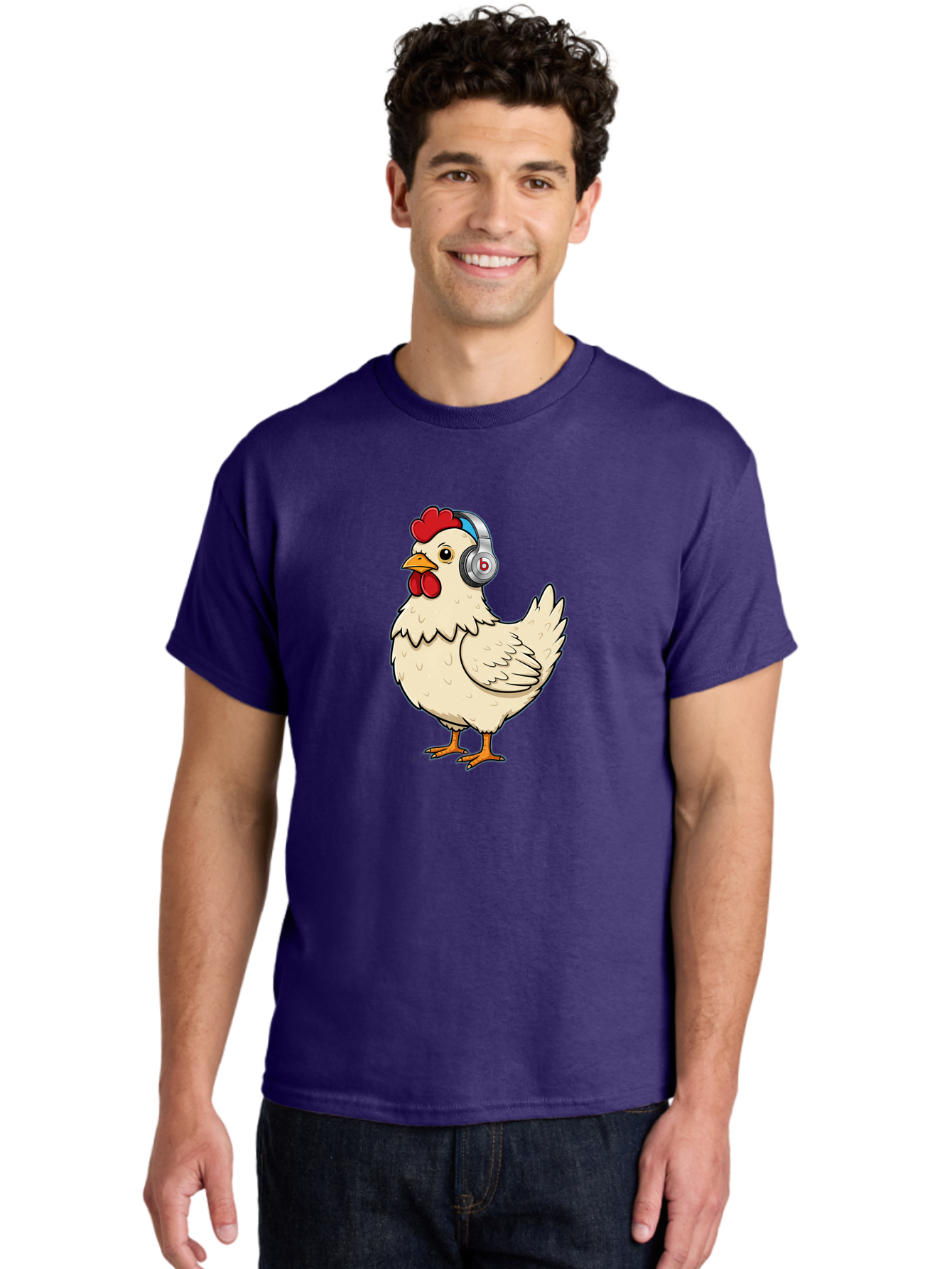 B-Headphones-Chicken Men'S Graphic Tee, 100% Cotton, Comfortable Casual Summer Wear, Machine Washable, Vintage Camera, Old Camera, Antique Camera, Black Camera, Classic Photography, Photography Equipment, Nostalgic Device, Film Camera, Baj990 20