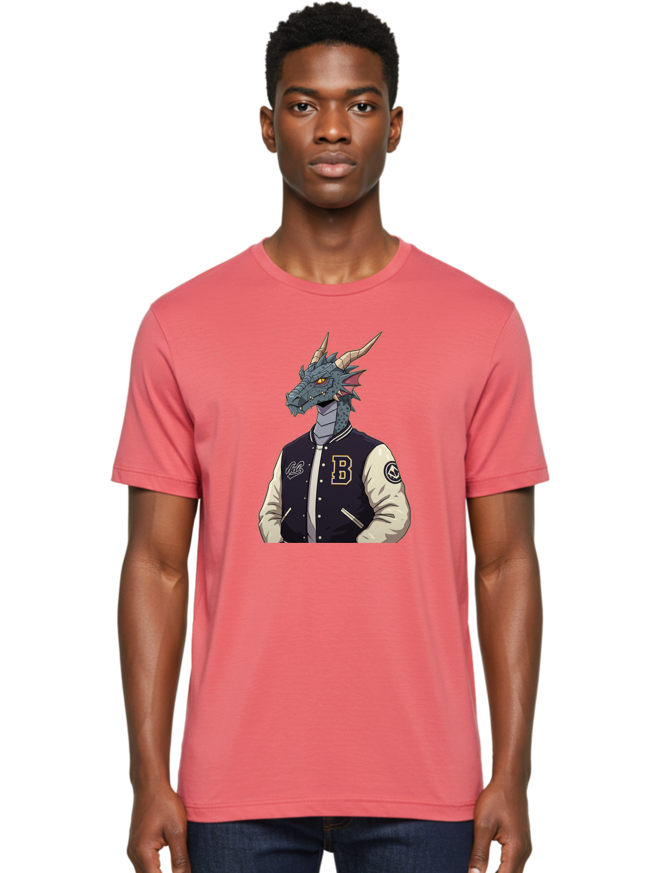 B-Letter-Jacket-Dragon Men'S Graphic Tee, 100% Cotton, Comfortable Casual Summer Wear, Machine Washable, Vintage Camera, Old Camera, Antique Camera, Black Camera, Classic Photography, Photography Equipment, Nostalgic Device, Film Camera, Baj992 8