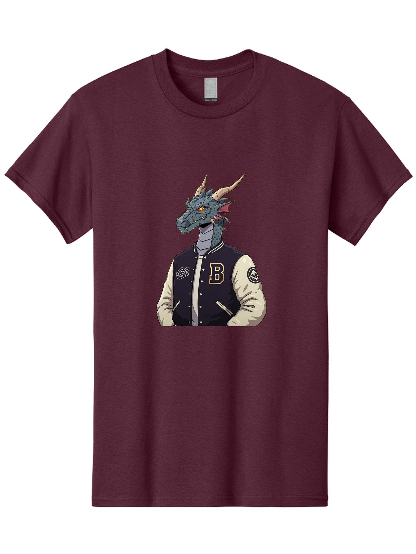 B-Letter-Jacket-Dragon Men'S Graphic Tee, 100% Cotton, Comfortable Casual Summer Wear, Machine Washable, Vintage Camera, Old Camera, Antique Camera, Black Camera, Classic Photography, Photography Equipment, Nostalgic Device, Film Camera, Baj992 3