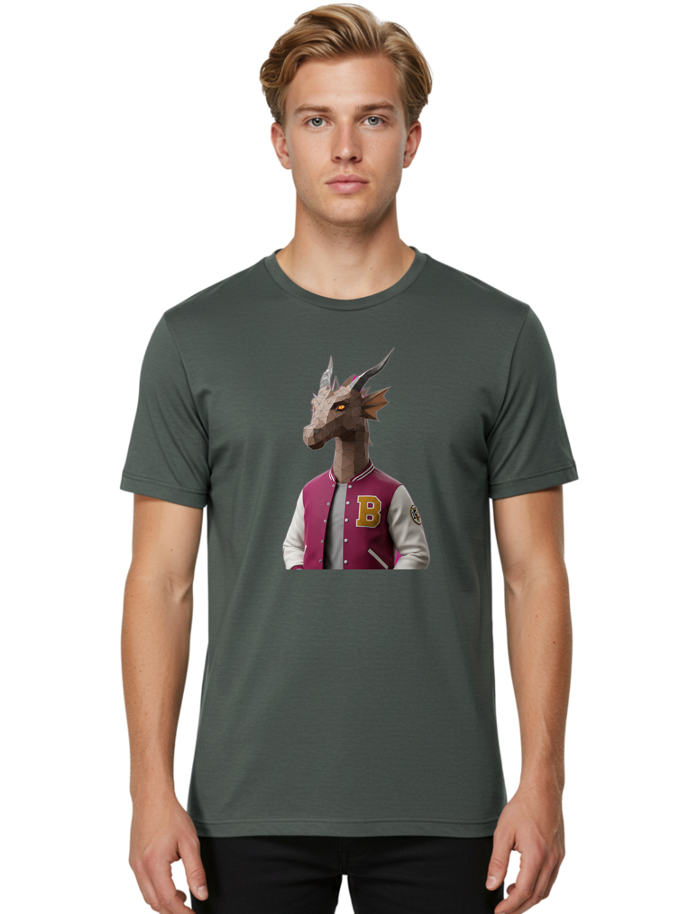 B-Letterman-Dragon-1 Men'S Graphic Tee, 100% Cotton, Comfortable Casual Summer Wear, Machine Washable, Vintage Camera, Old Camera, Antique Camera, Black Camera, Classic Photography, Photography Equipment, Nostalgic Device, Film Camera, Baj993