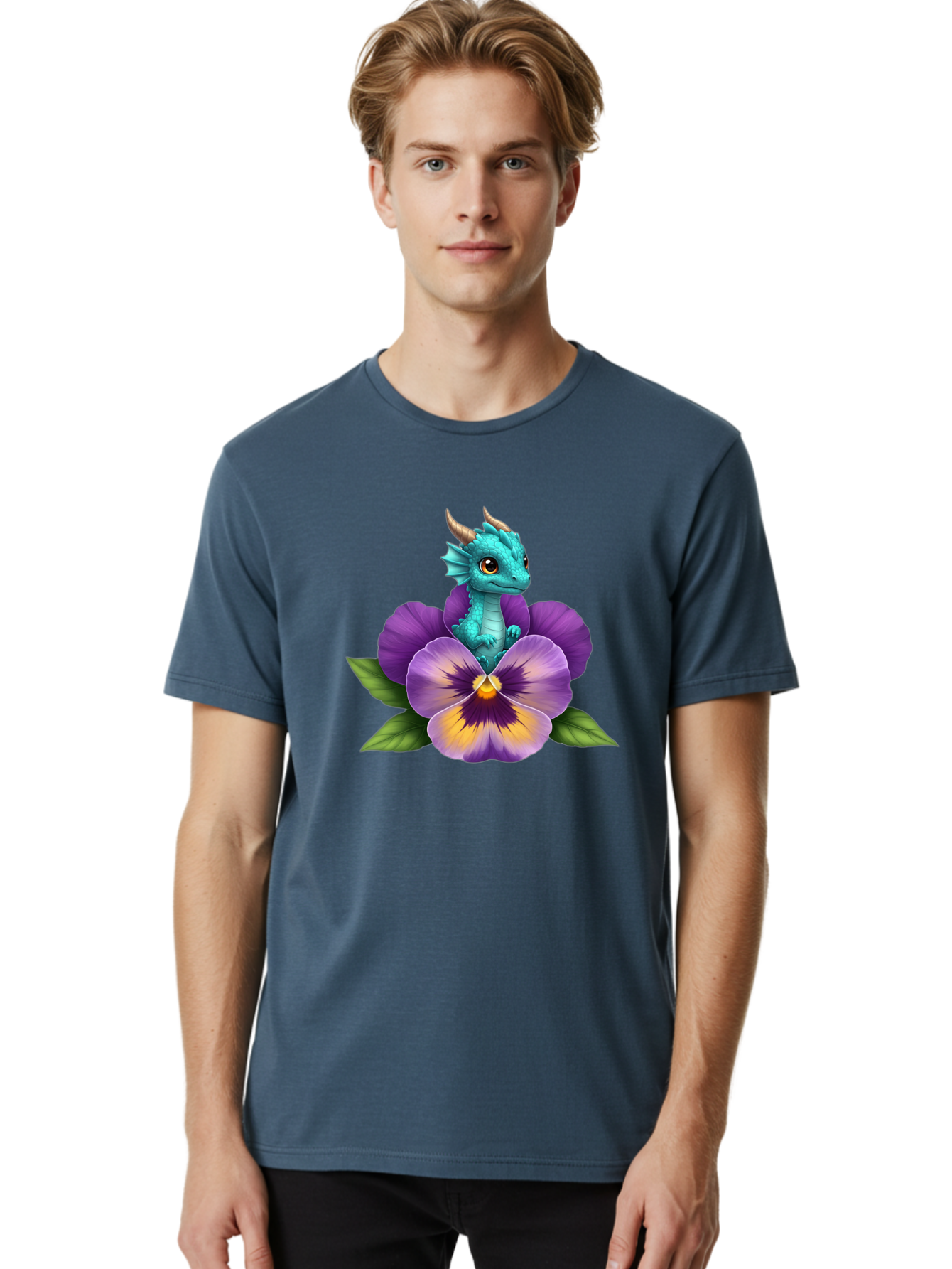 Baby-Dragon-On-Purple-Flower Men'S Graphic Tee, 100% Cotton, Comfortable Casual Summer Wear, Machine Washable, Vintage Camera, Old Camera, Antique Camera, Black Camera, Classic Photography, Photography Equipment, Nostalgic Device, Film Camera, Baj999 22