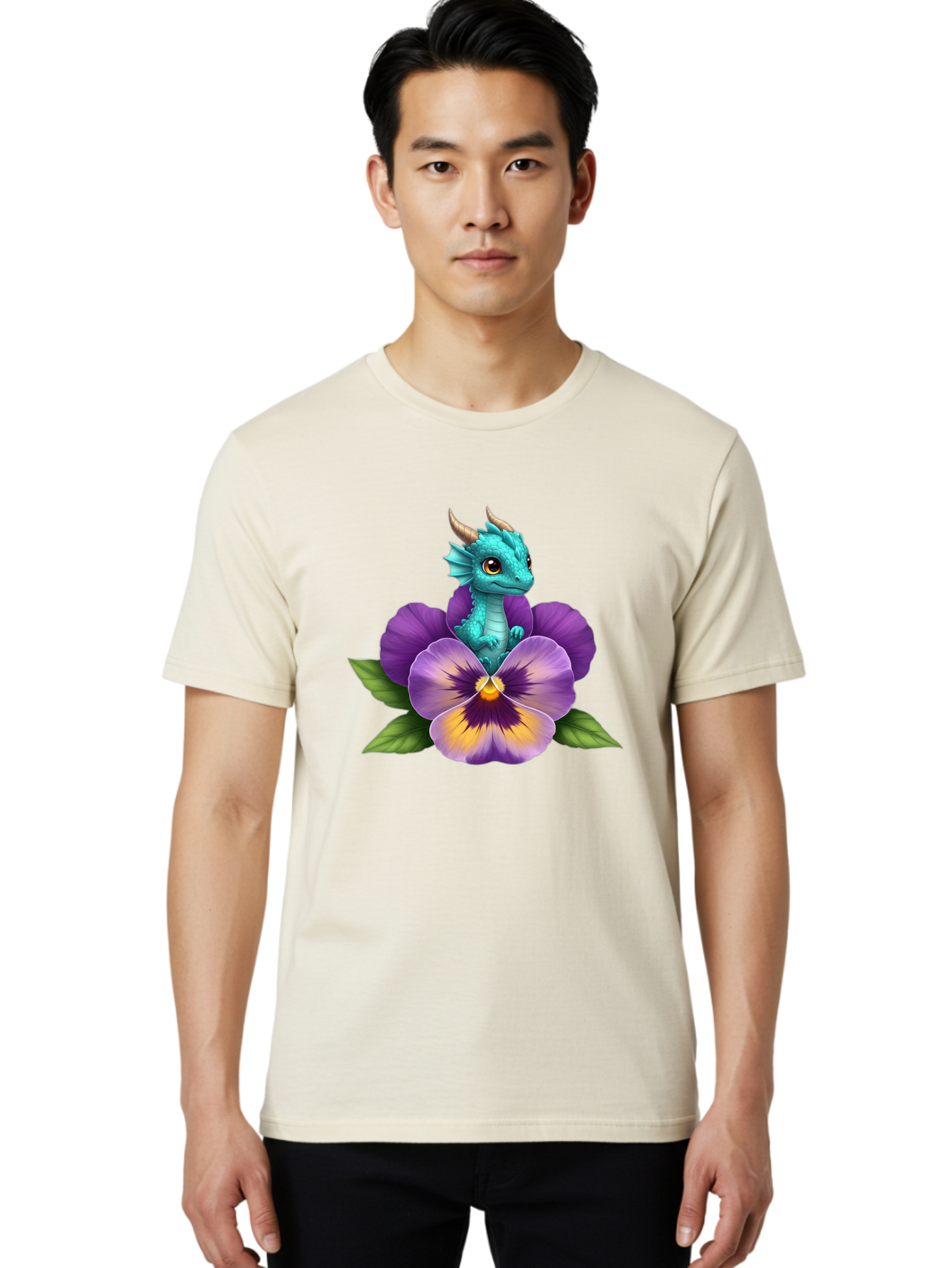 Baby-Dragon-On-Purple-Flower Men'S Graphic Tee, 100% Cotton, Comfortable Casual Summer Wear, Machine Washable, Vintage Camera, Old Camera, Antique Camera, Black Camera, Classic Photography, Photography Equipment, Nostalgic Device, Film Camera, Baj999