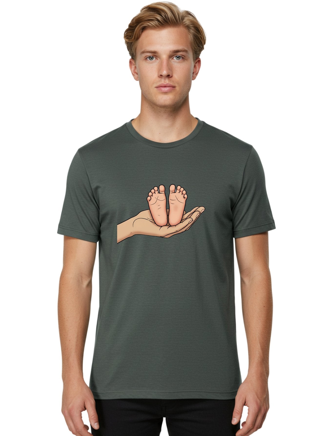 Baby-Feet-3 Men'S Graphic Tee, 100% Cotton, Comfortable Casual Summer Wear, Machine Washable, Vintage Camera, Old Camera, Antique Camera, Black Camera, Classic Photography, Photography Equipment, Nostalgic Device, Film Camera, Camera Art Bak003 30