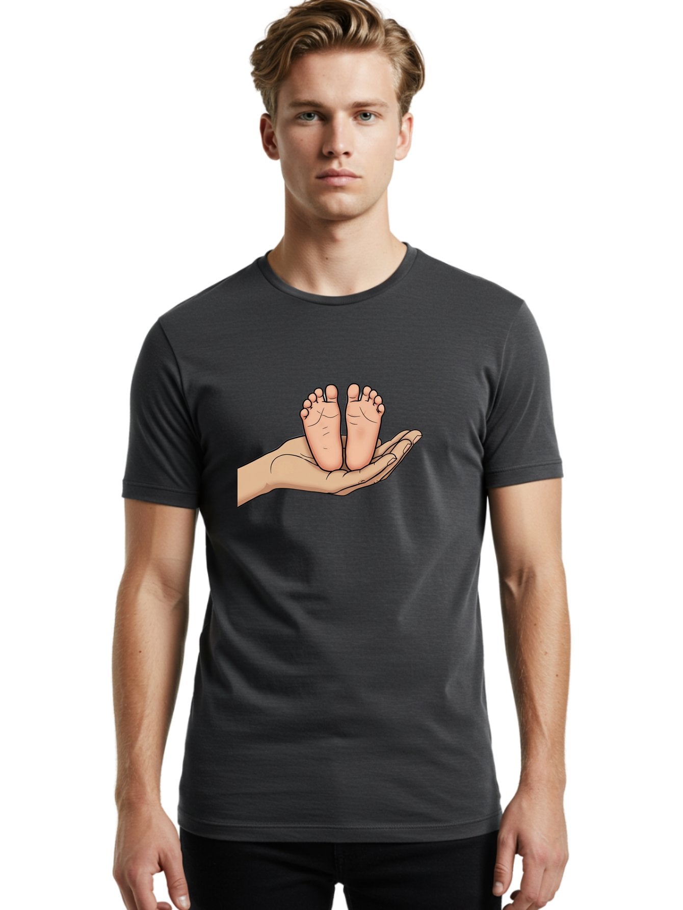Baby-Feet-3 Men'S Graphic Tee, 100% Cotton, Comfortable Casual Summer Wear, Machine Washable, Vintage Camera, Old Camera, Antique Camera, Black Camera, Classic Photography, Photography Equipment, Nostalgic Device, Film Camera, Camera Art Bak003 21