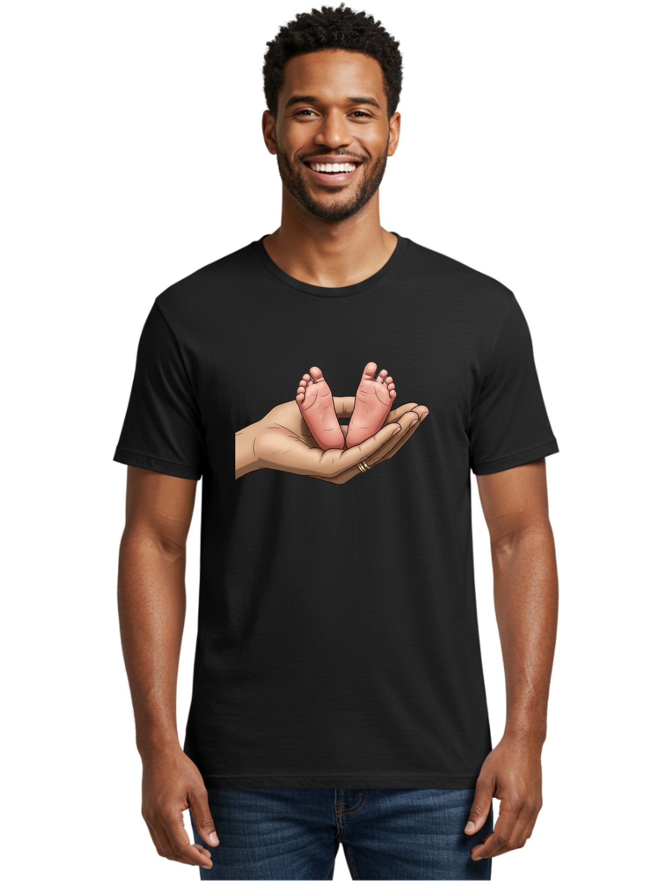 Baby-Feet-4 Men'S Graphic Tee, 100% Cotton, Comfortable Casual Summer Wear, Machine Washable, Vintage Camera, Old Camera, Antique Camera, Black Camera, Classic Photography, Photography Equipment, Nostalgic Device, Film Camera, Camera Art Bak004 25