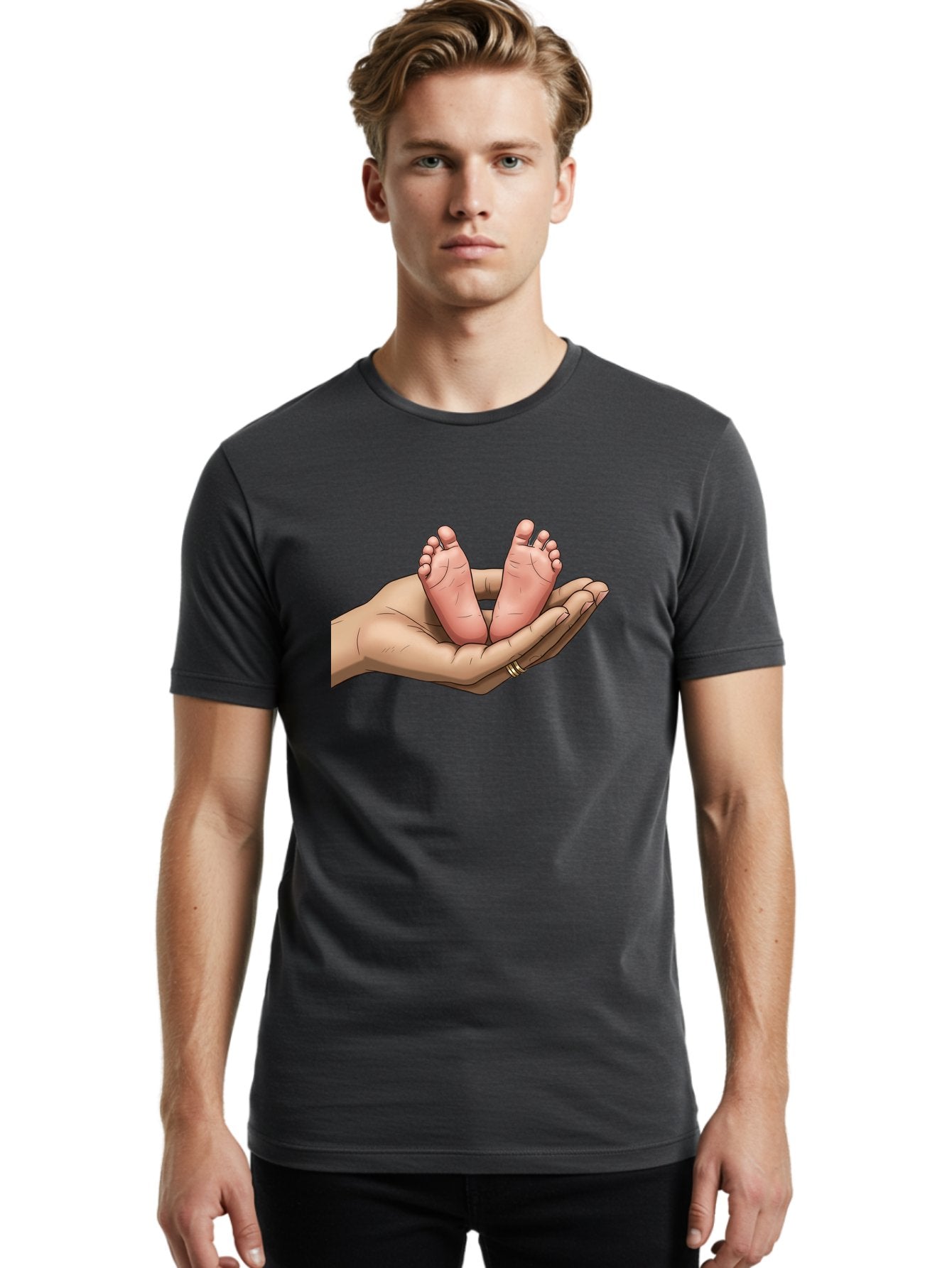 Baby-Feet-4 Men'S Graphic Tee, 100% Cotton, Comfortable Casual Summer Wear, Machine Washable, Vintage Camera, Old Camera, Antique Camera, Black Camera, Classic Photography, Photography Equipment, Nostalgic Device, Film Camera, Camera Art Bak004 17