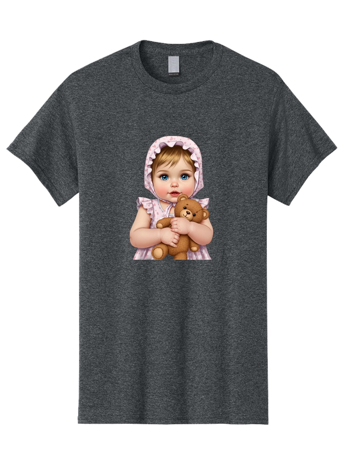 Baby-Girl-Hugging-Teddy Men'S Graphic Tee, 100% Cotton, Comfortable Casual Summer Wear, Machine Washable, Vintage Camera, Old Camera, Antique Camera, Black Camera, Classic Photography, Photography Equipment, Nostalgic Device, Film Camera, Bak007 5