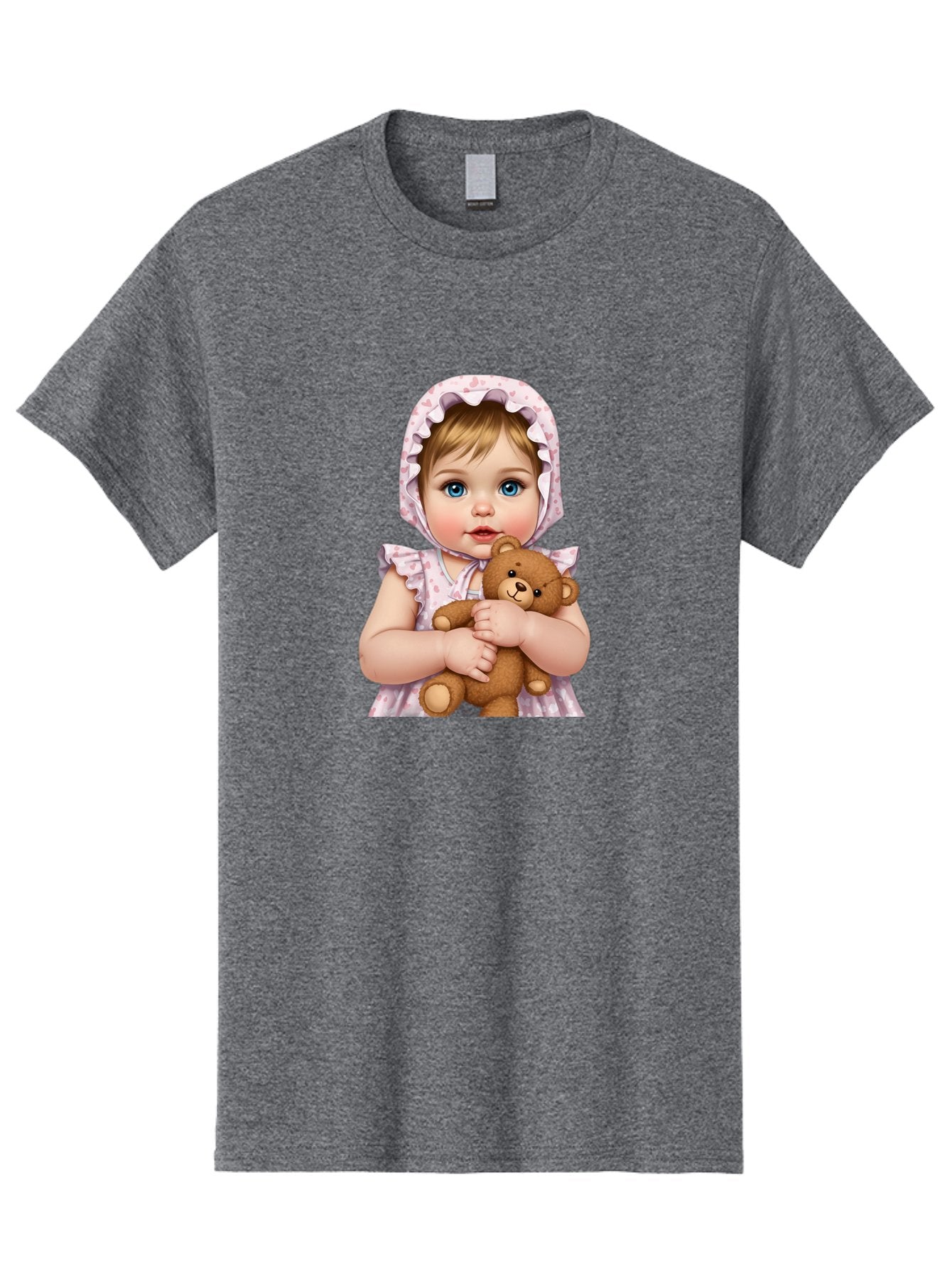 Baby-Girl-Hugging-Teddy Men'S Graphic Tee, 100% Cotton, Comfortable Casual Summer Wear, Machine Washable, Vintage Camera, Old Camera, Antique Camera, Black Camera, Classic Photography, Photography Equipment, Nostalgic Device, Film Camera, Bak007 9